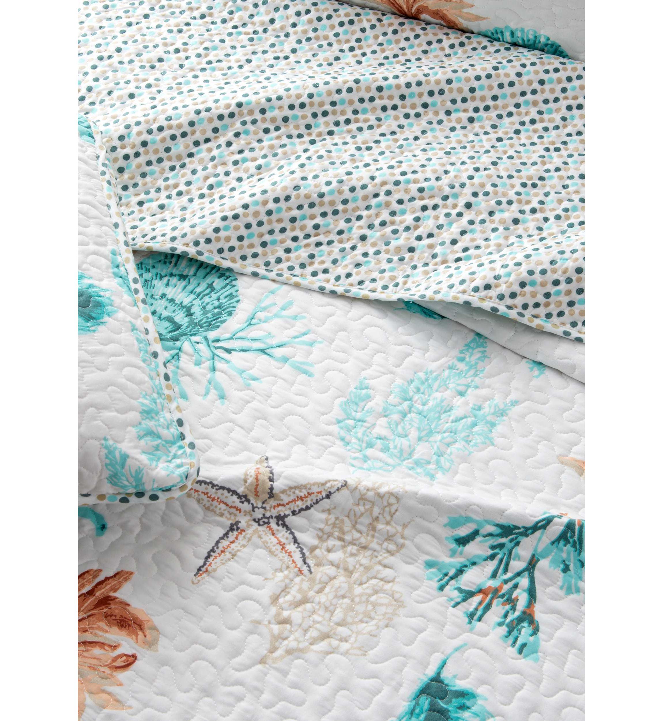 Sea & Coral Printed Quilt Set
