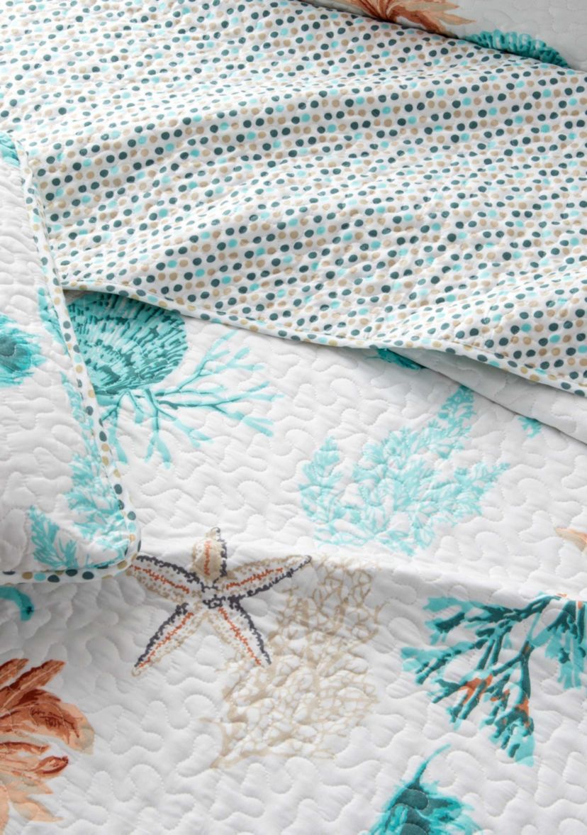 Sea & Coral Printed Quilt Set