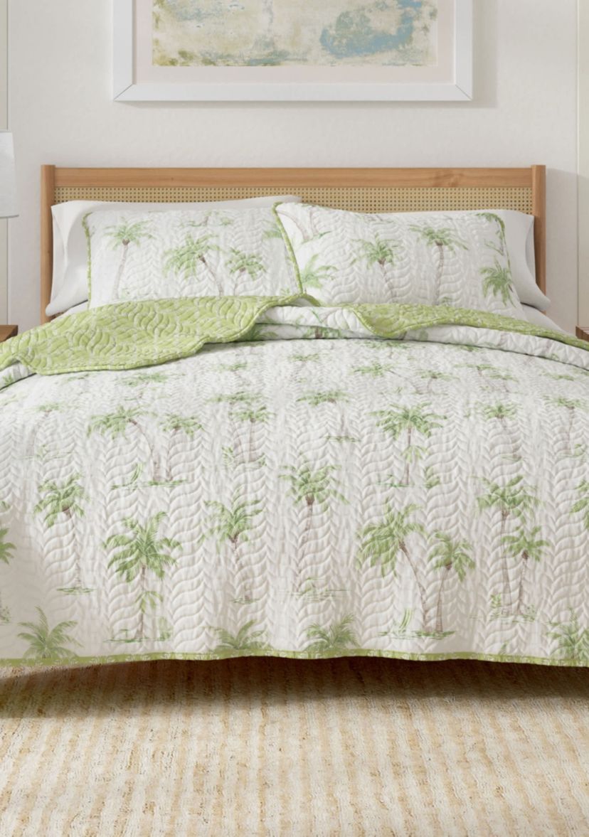 Palm Tree Coastal Quilt Set