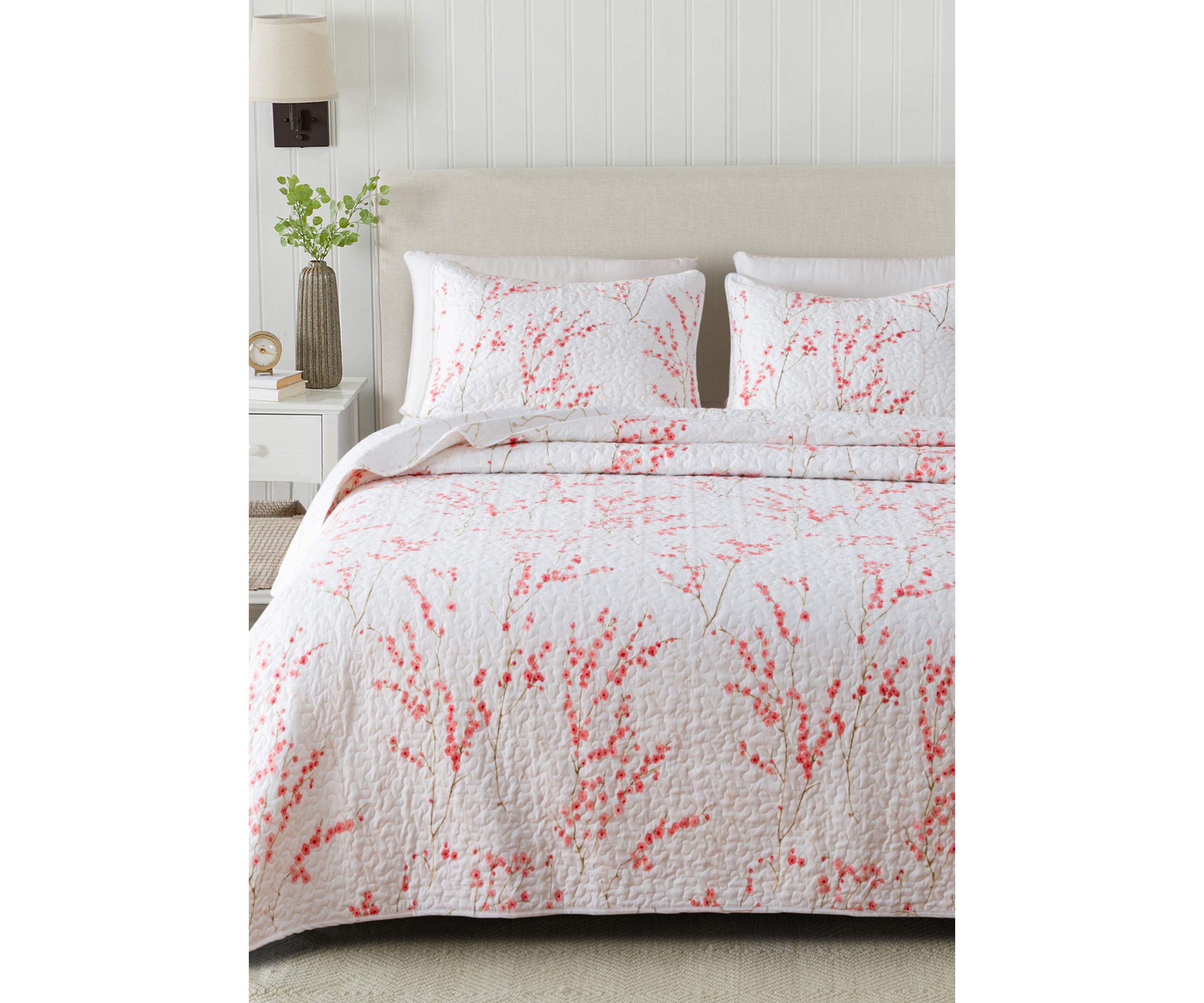 Floral Cherry Blossom Quilt Set