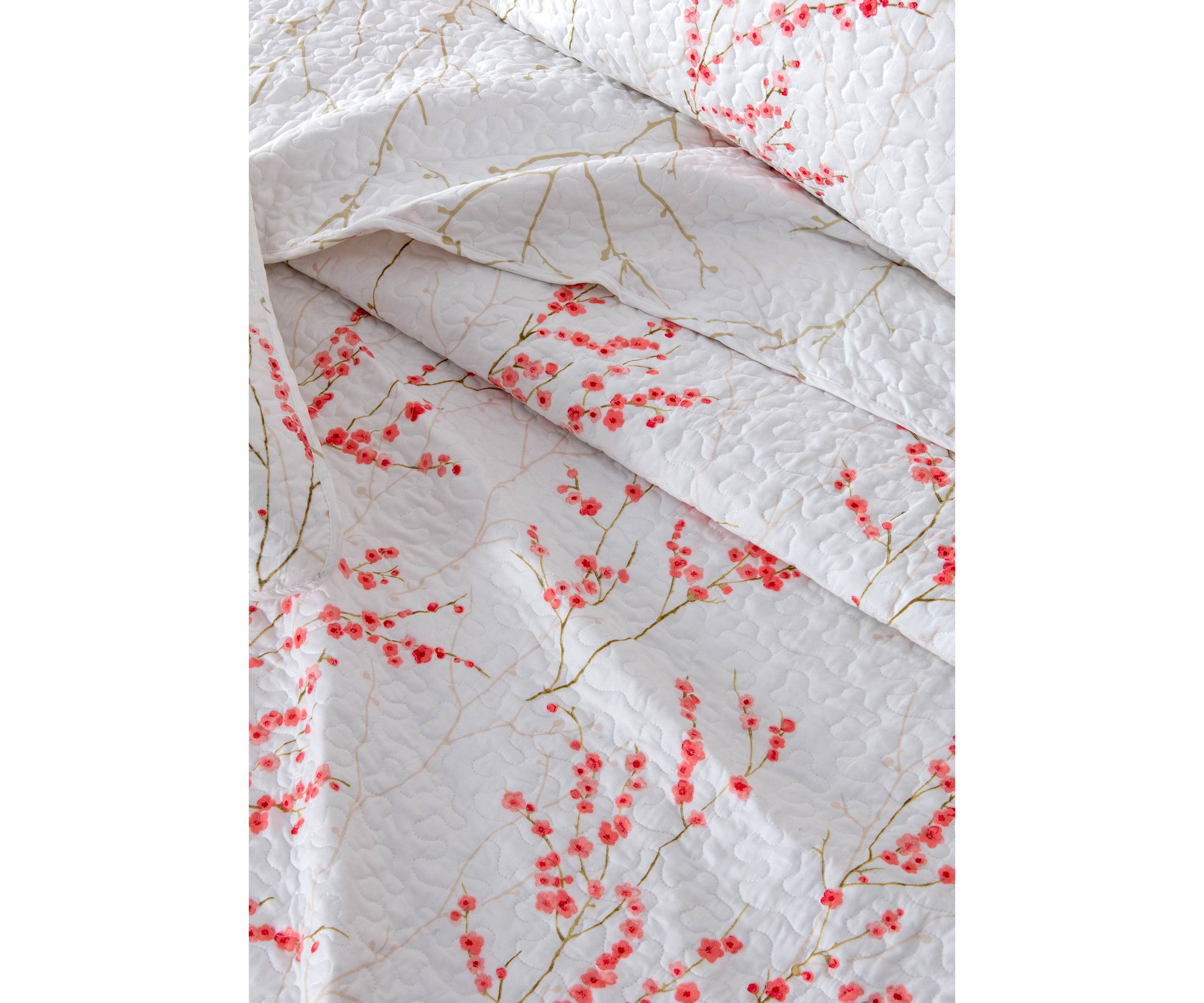 Floral Cherry Blossom Quilt Set