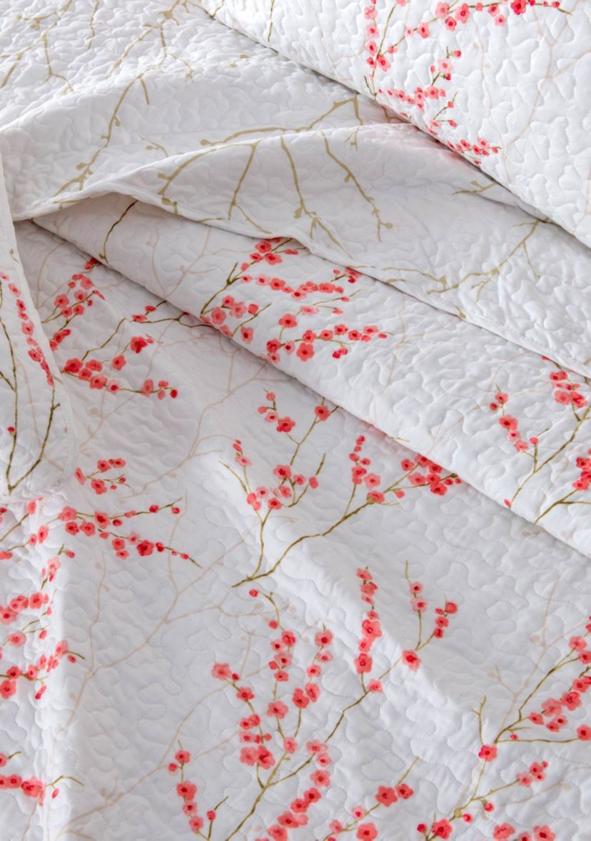 Floral Cherry Blossom Quilt Set
