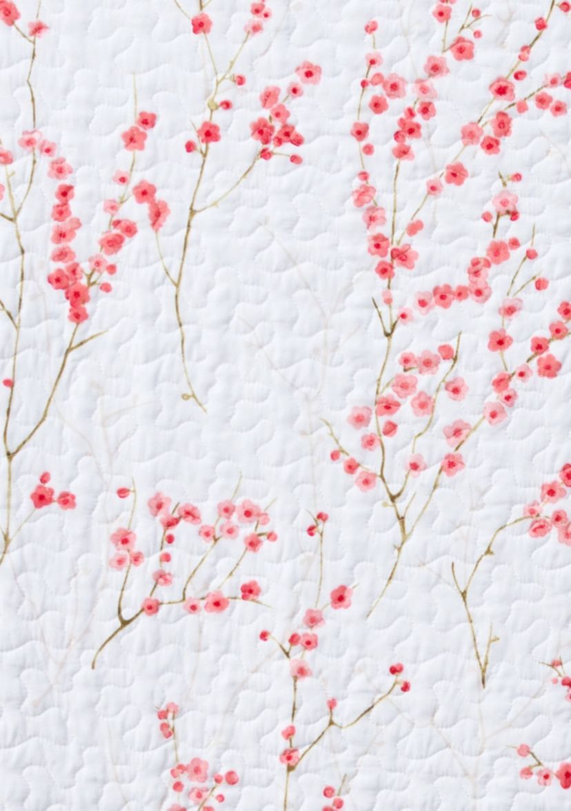 Floral Cherry Blossom Quilt Set