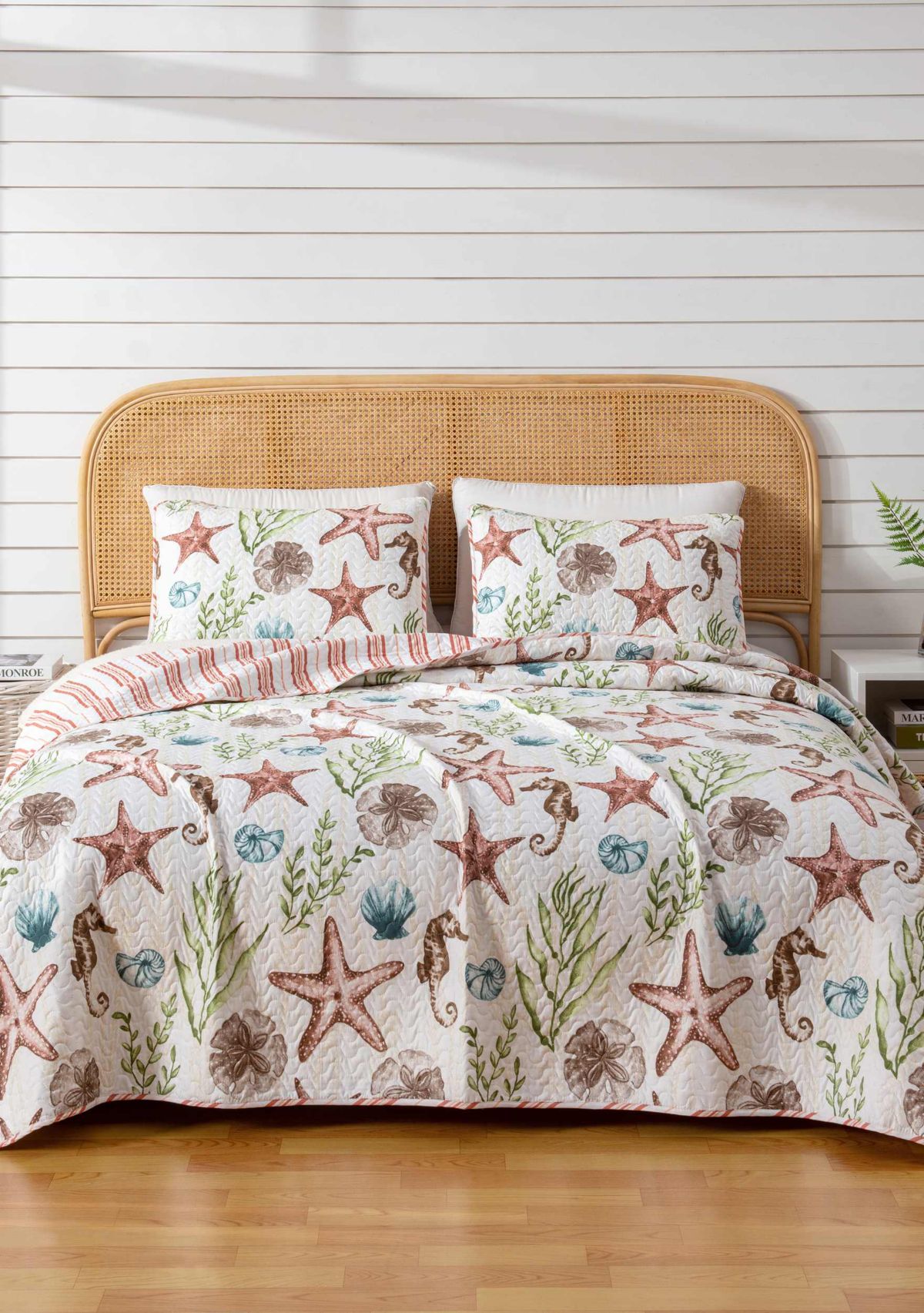 Coastal Sealife Printed Quilt Set