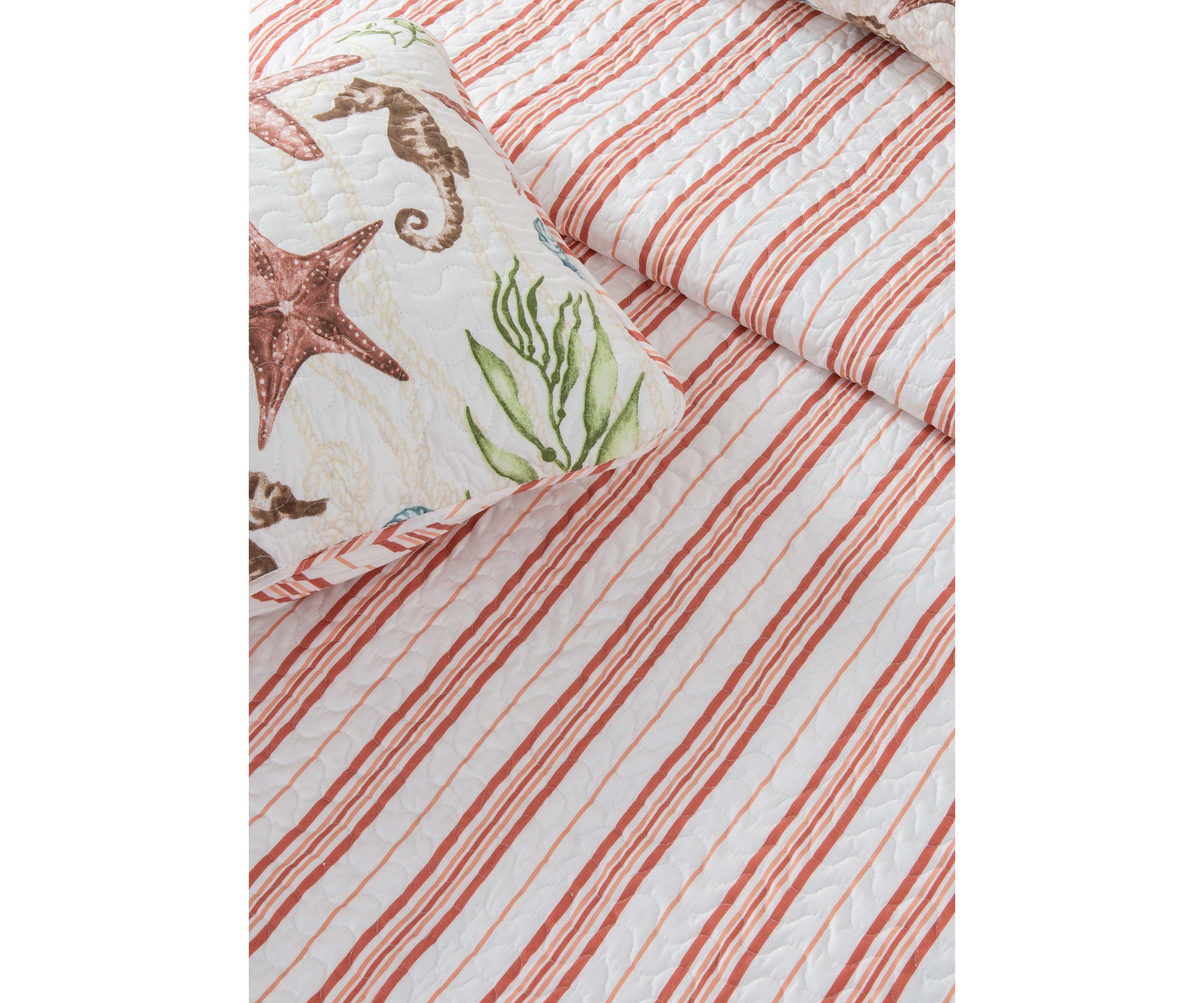 Coastal Sealife Printed Quilt Set