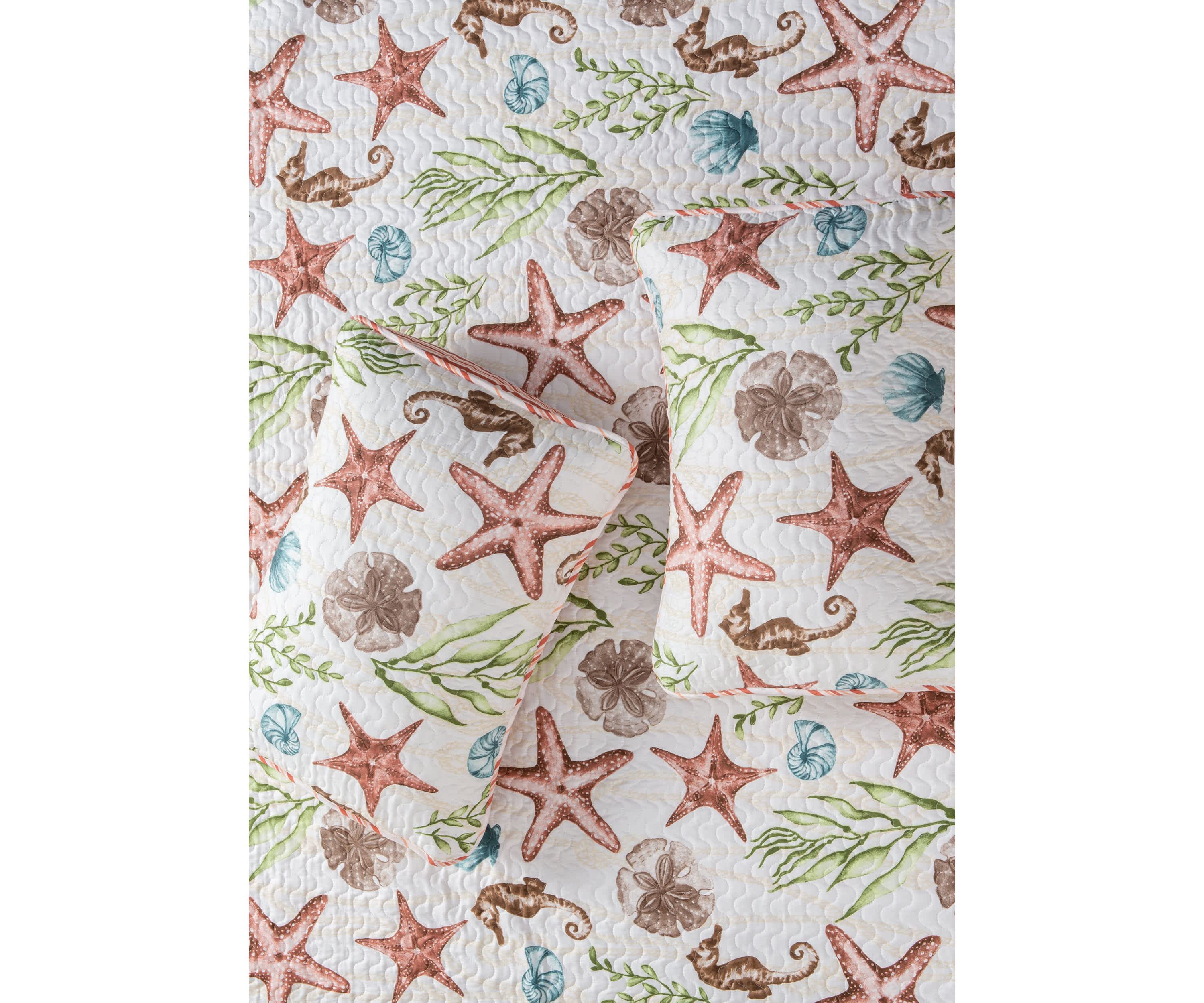 Coastal Sealife Printed Quilt Set