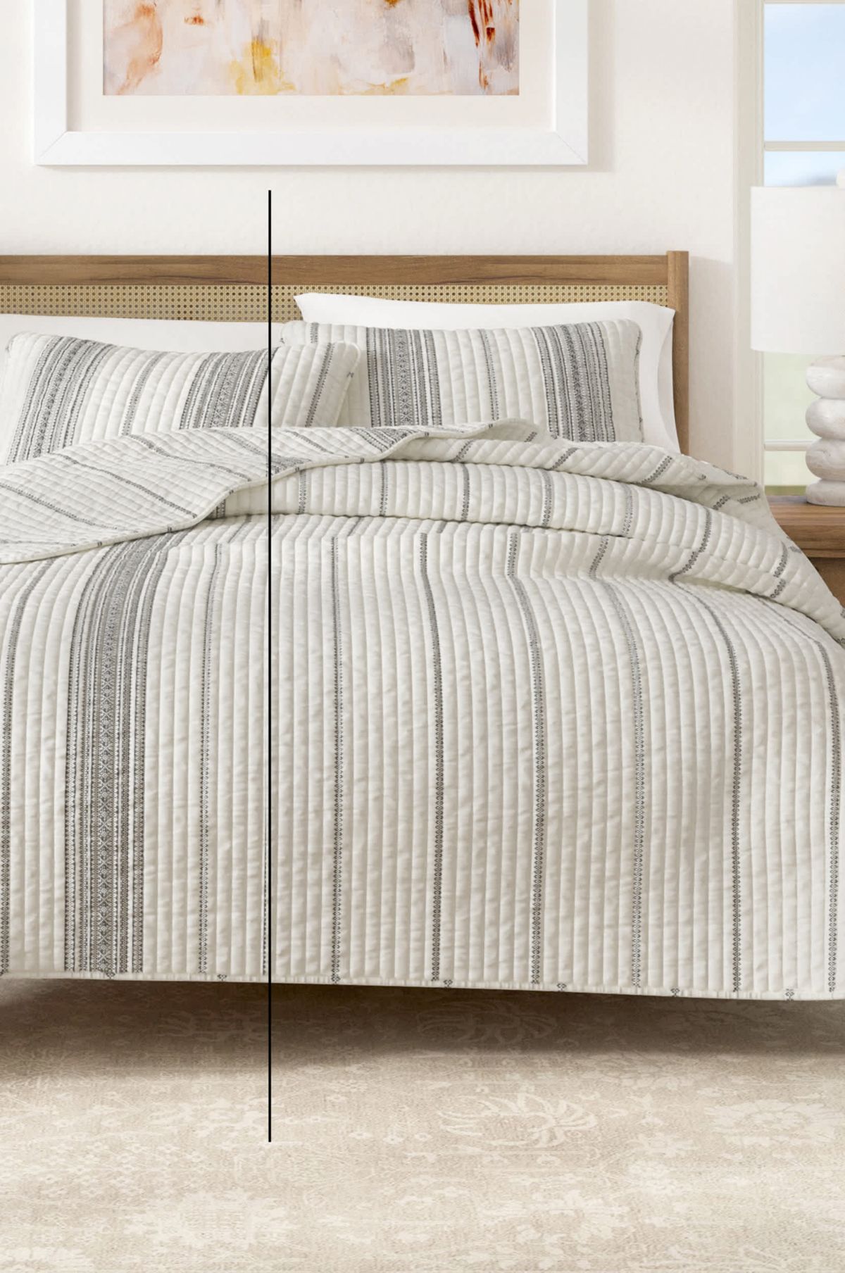 Boho Striped Quilt Set