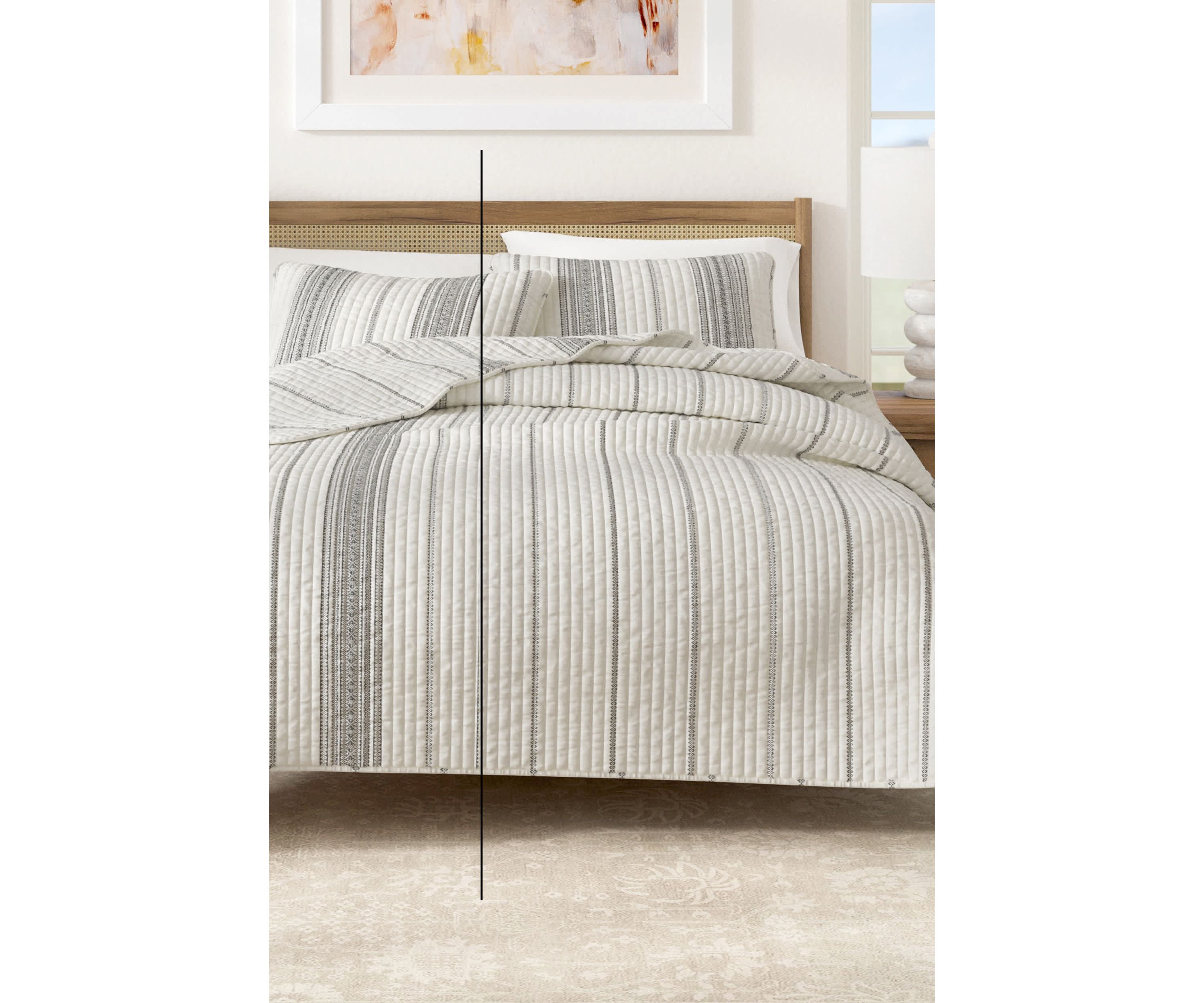 Boho Striped Quilt Set