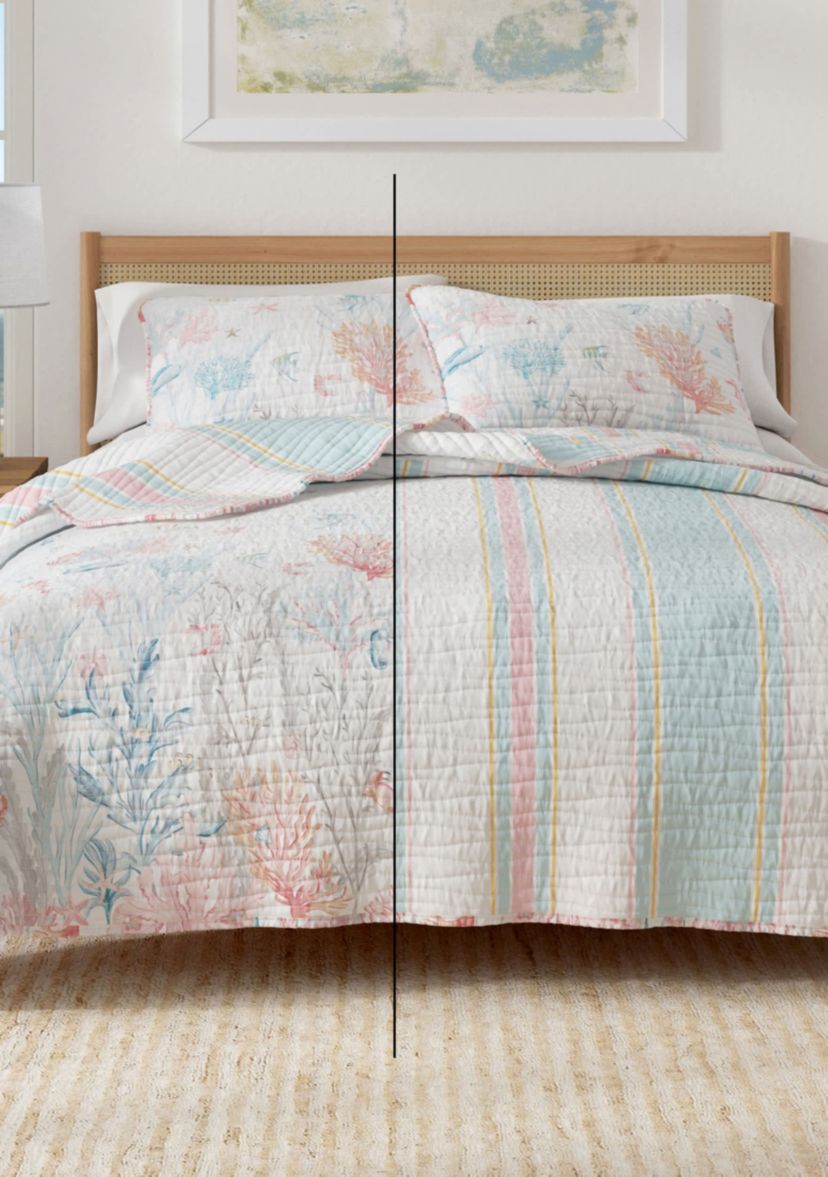 Coral Reef Coastal Quilt Set