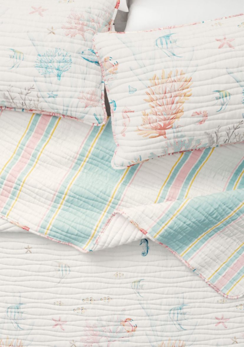 Coral Reef Coastal Quilt Set