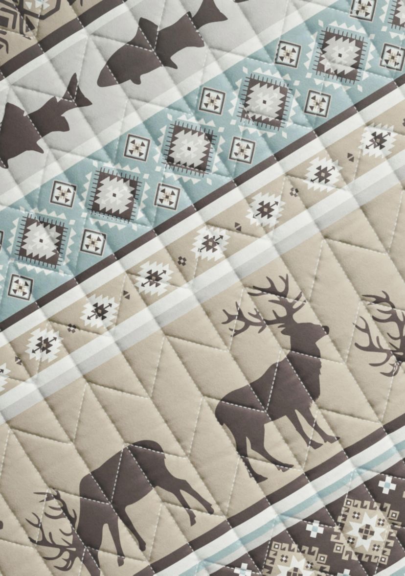 Rustic Lodge Stripe Quilt Set