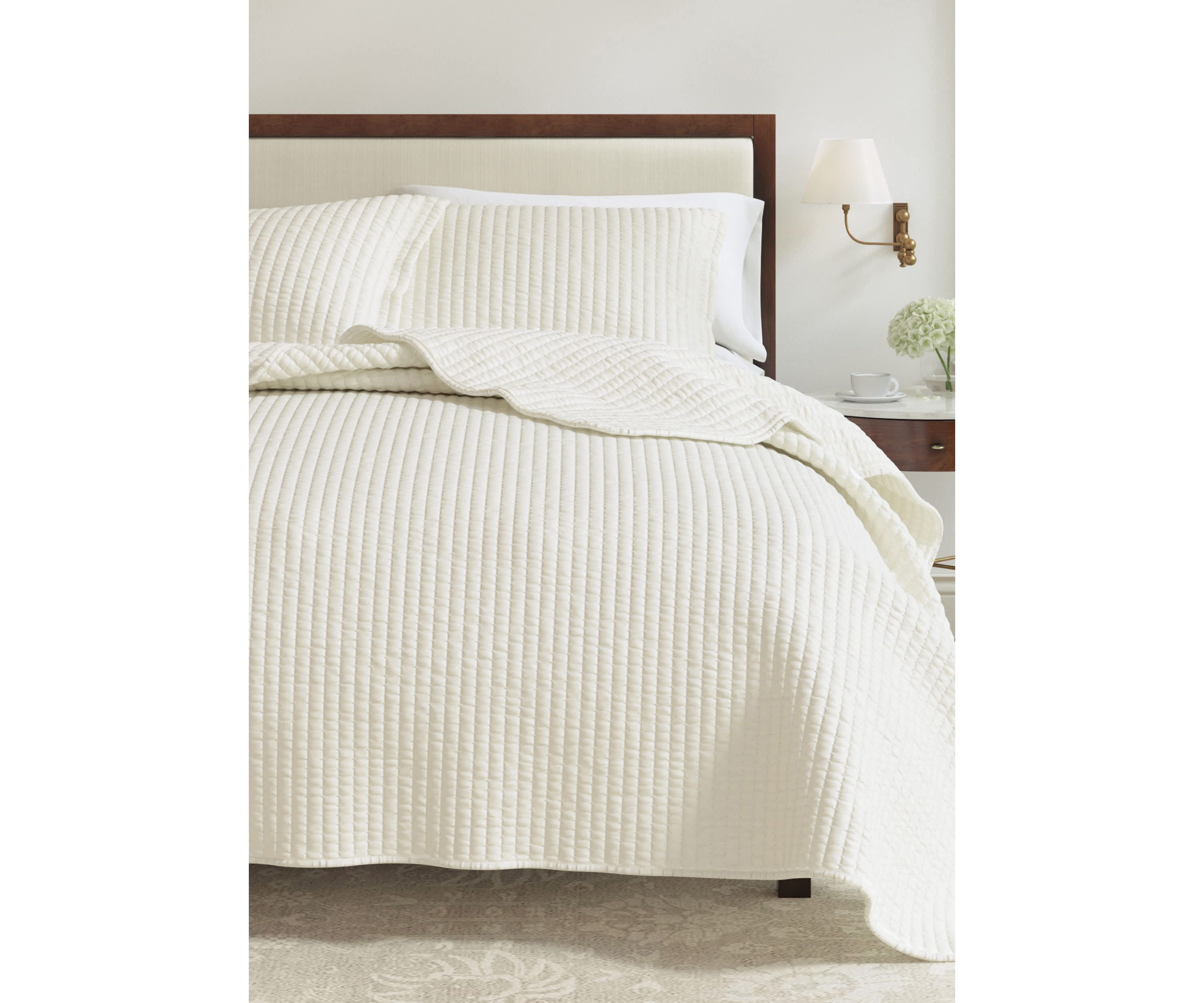 Solid Stitched Quilt Set