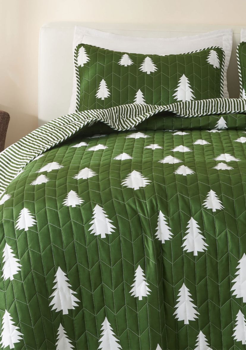 Little Trees Lodge Quilt Set