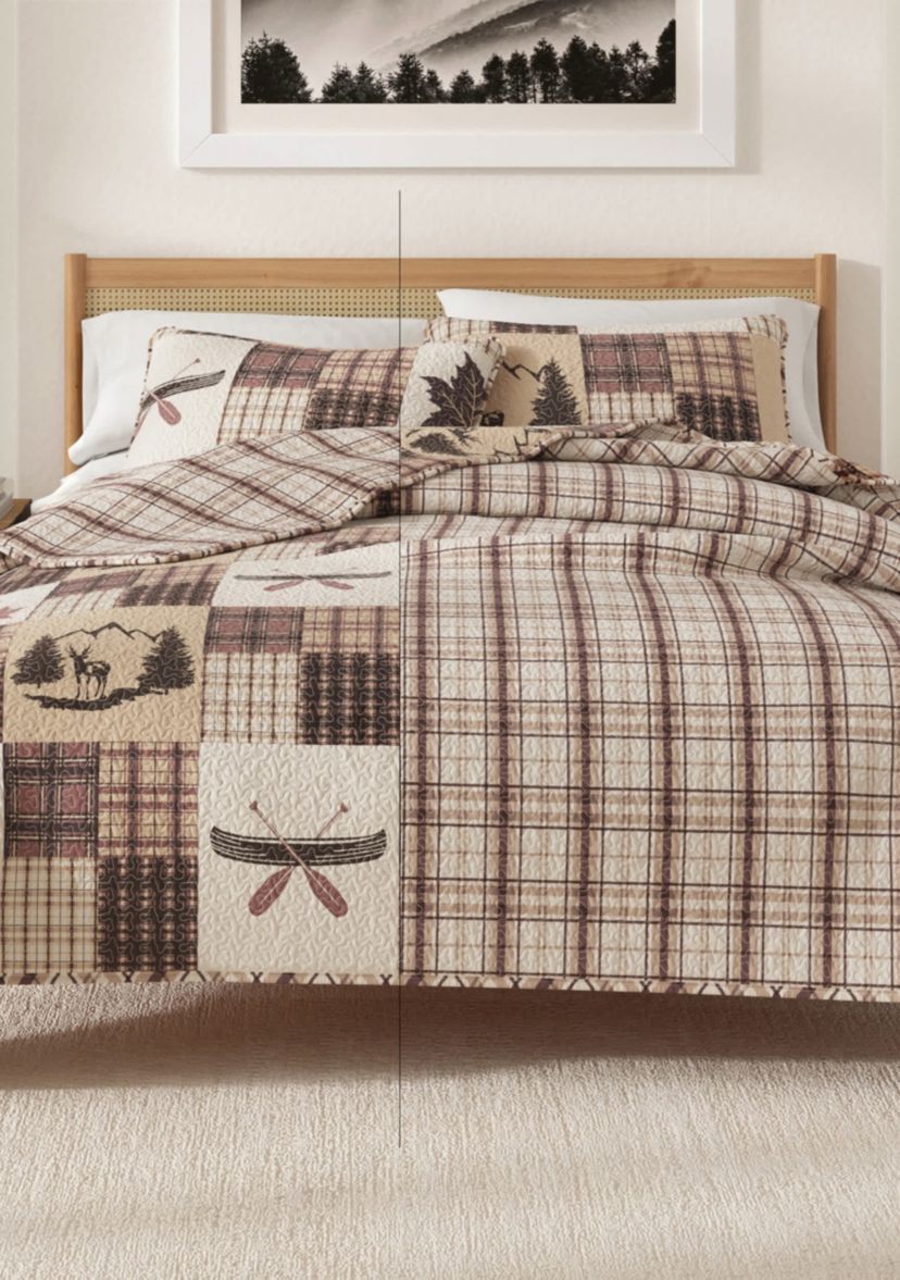 Lodge Patchwork Quilt Set