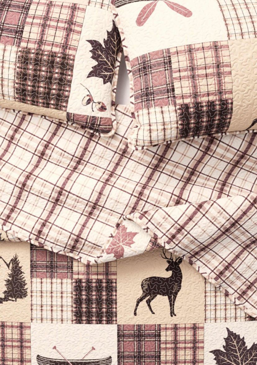 Lodge Patchwork Quilt Set