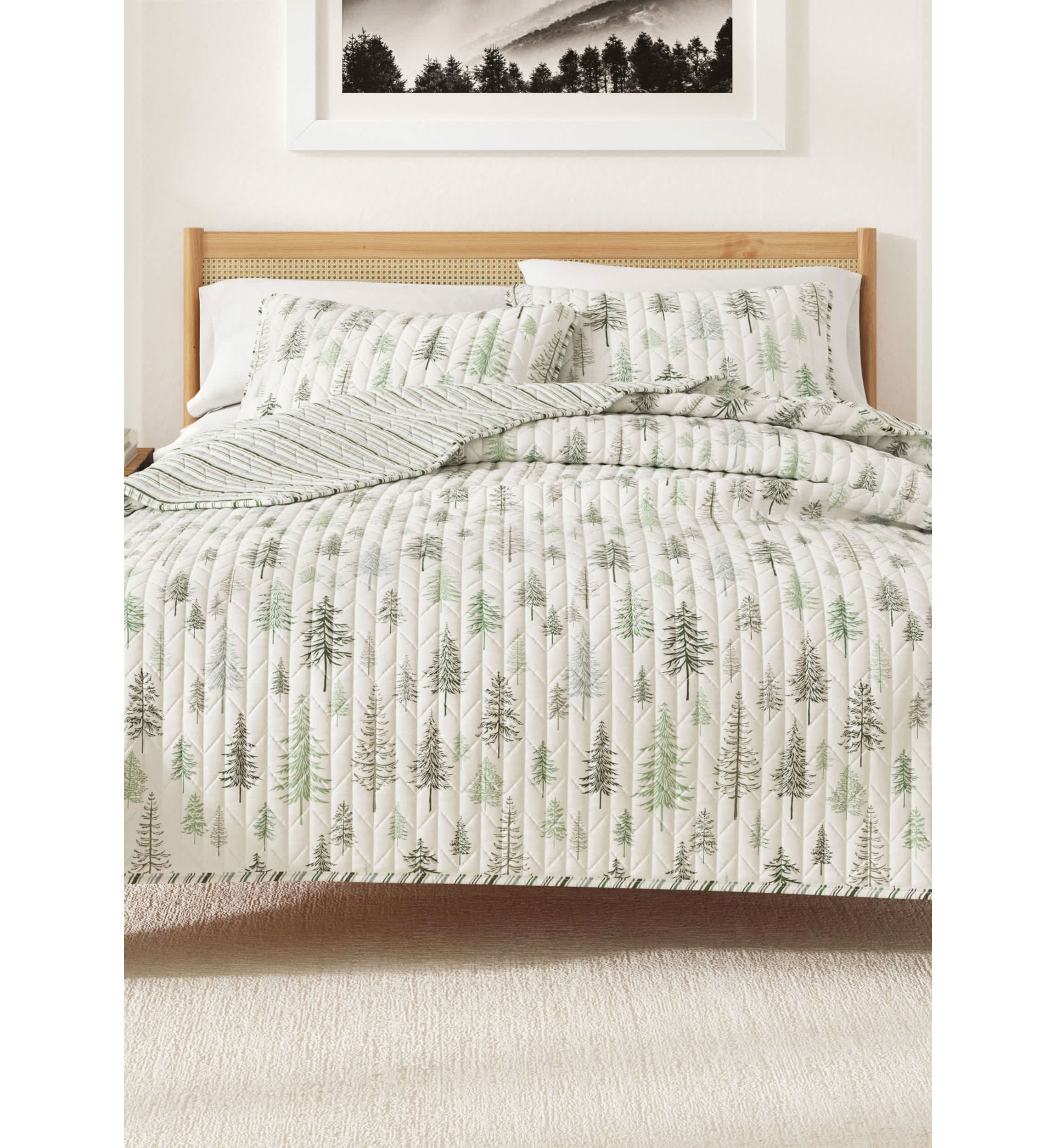 Forest Tree Lodge Quilt Set