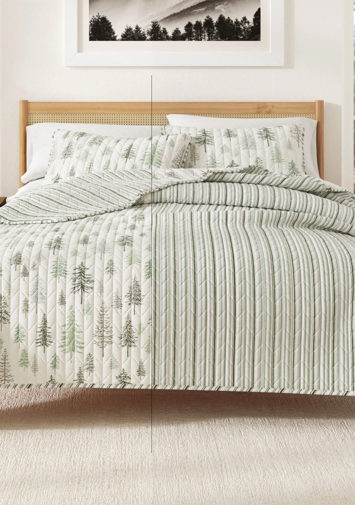 Forest Tree Lodge Quilt Set
