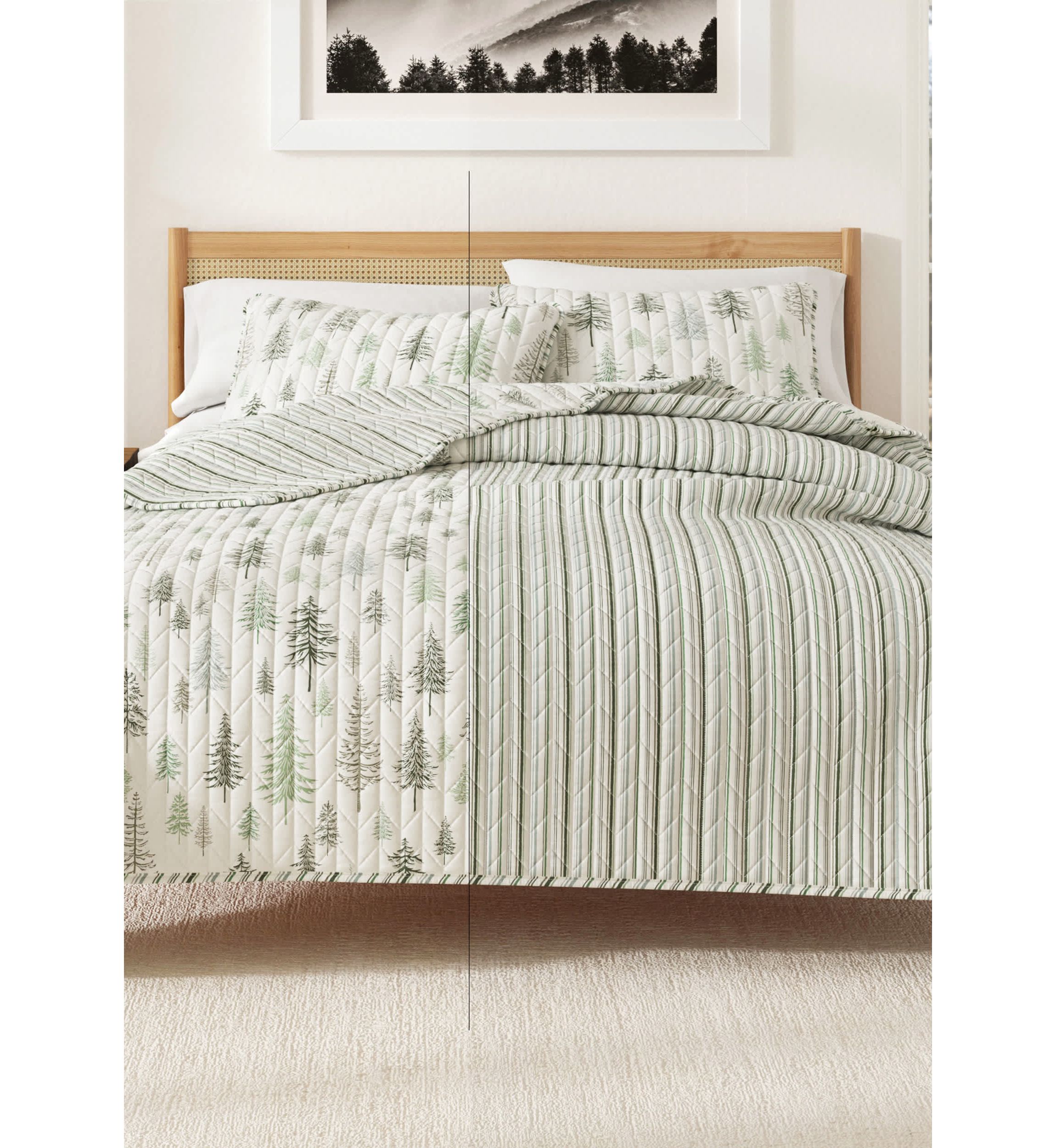 Forest Tree Lodge Quilt Set