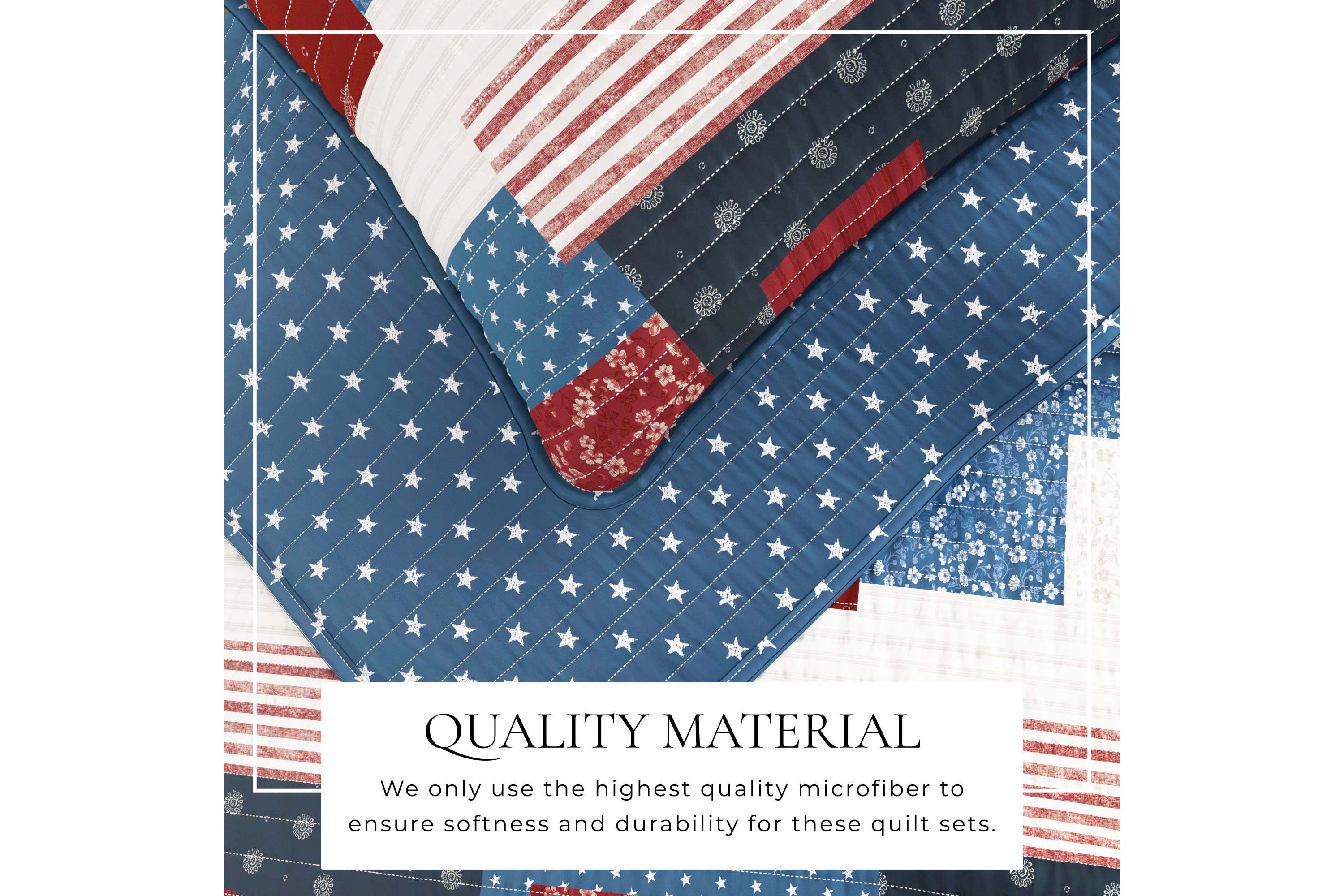 Americana Patchwork Quilt Set