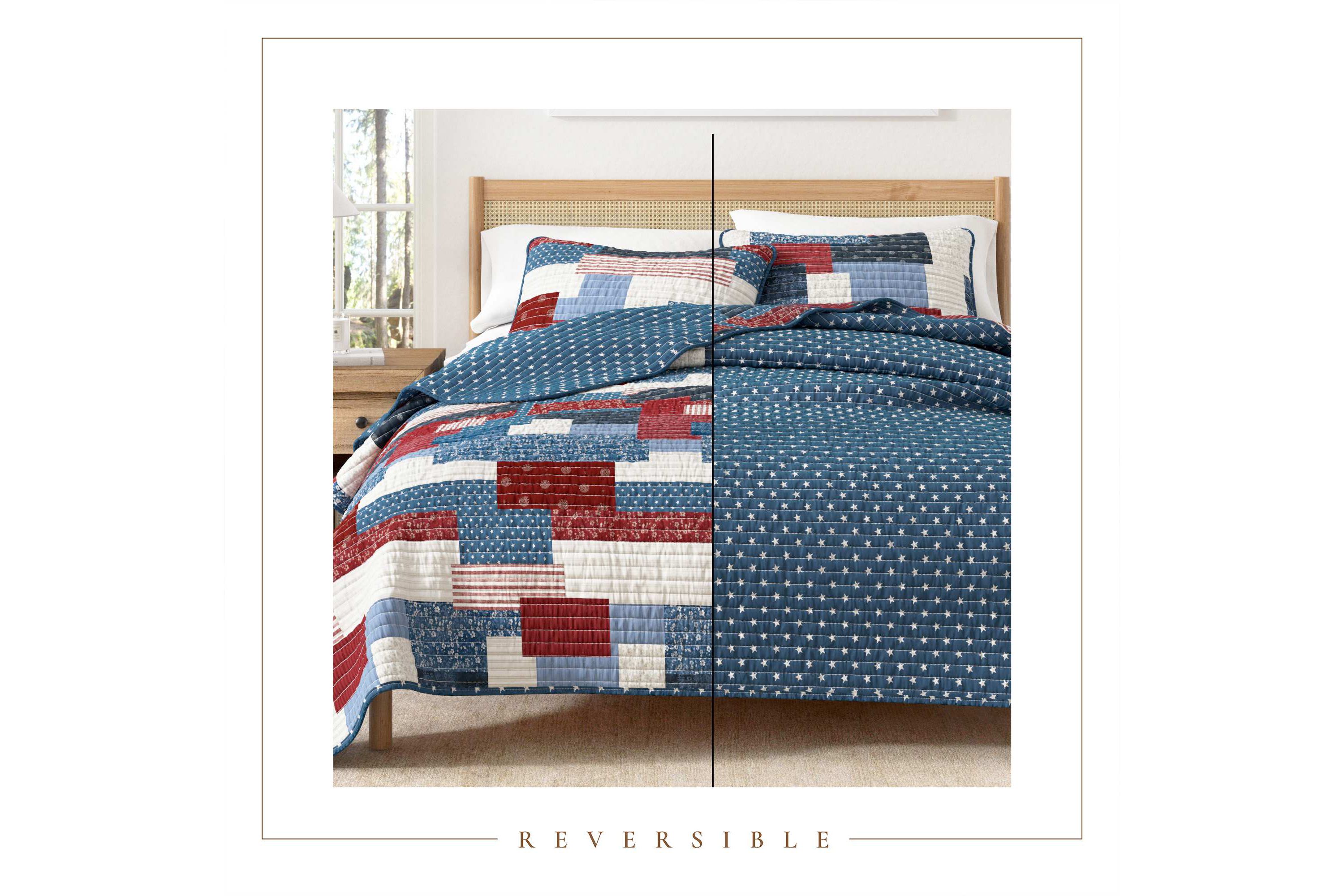 Americana Patchwork Quilt Set