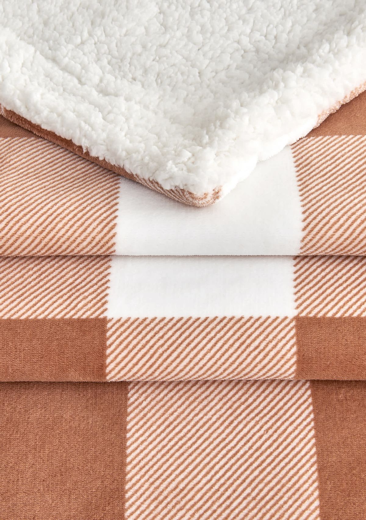 Velvet Plush Fleece Sherpa Reversible Throw Blanket