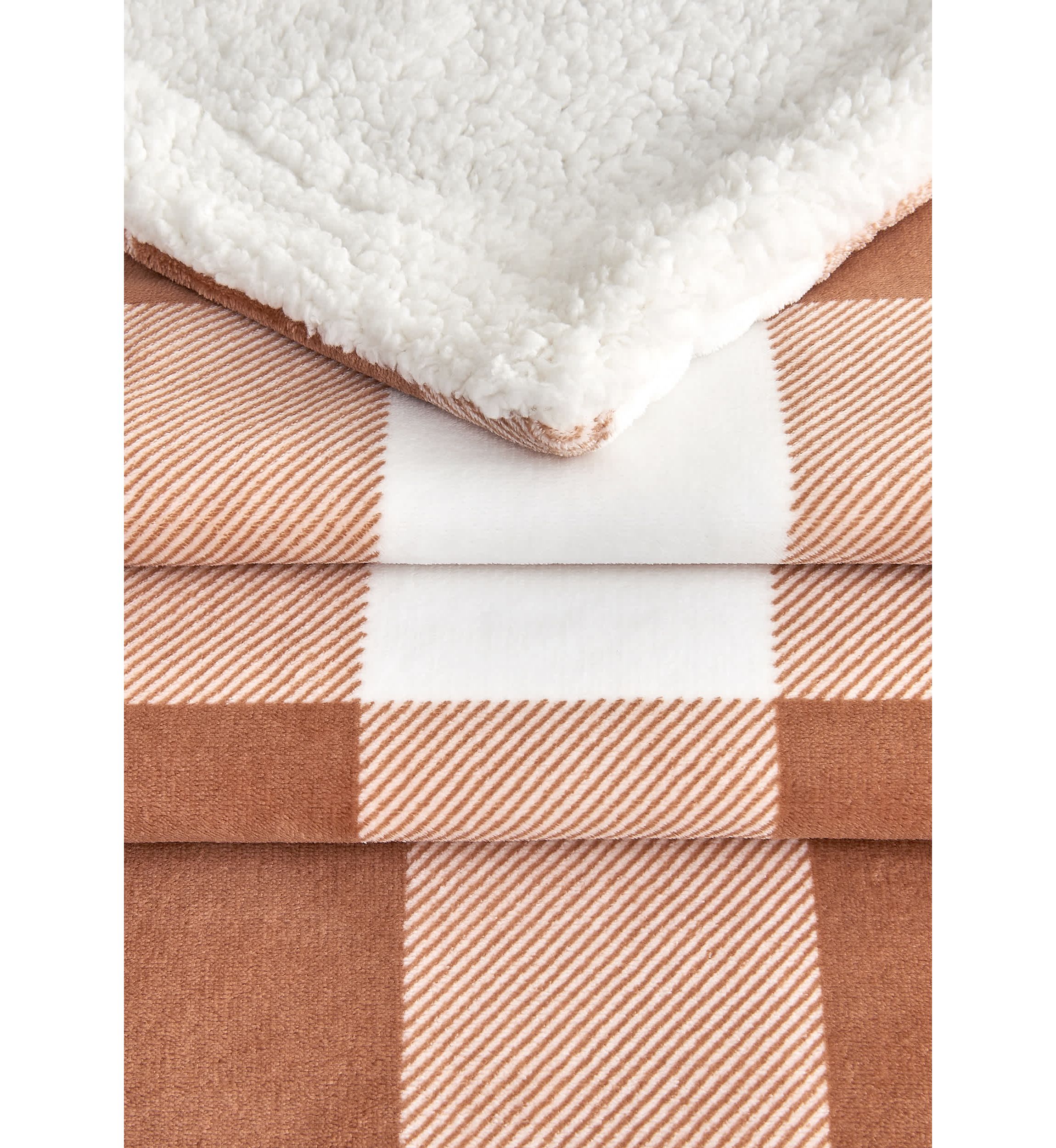 Velvet Plush Fleece Sherpa Reversible Throw Blanket