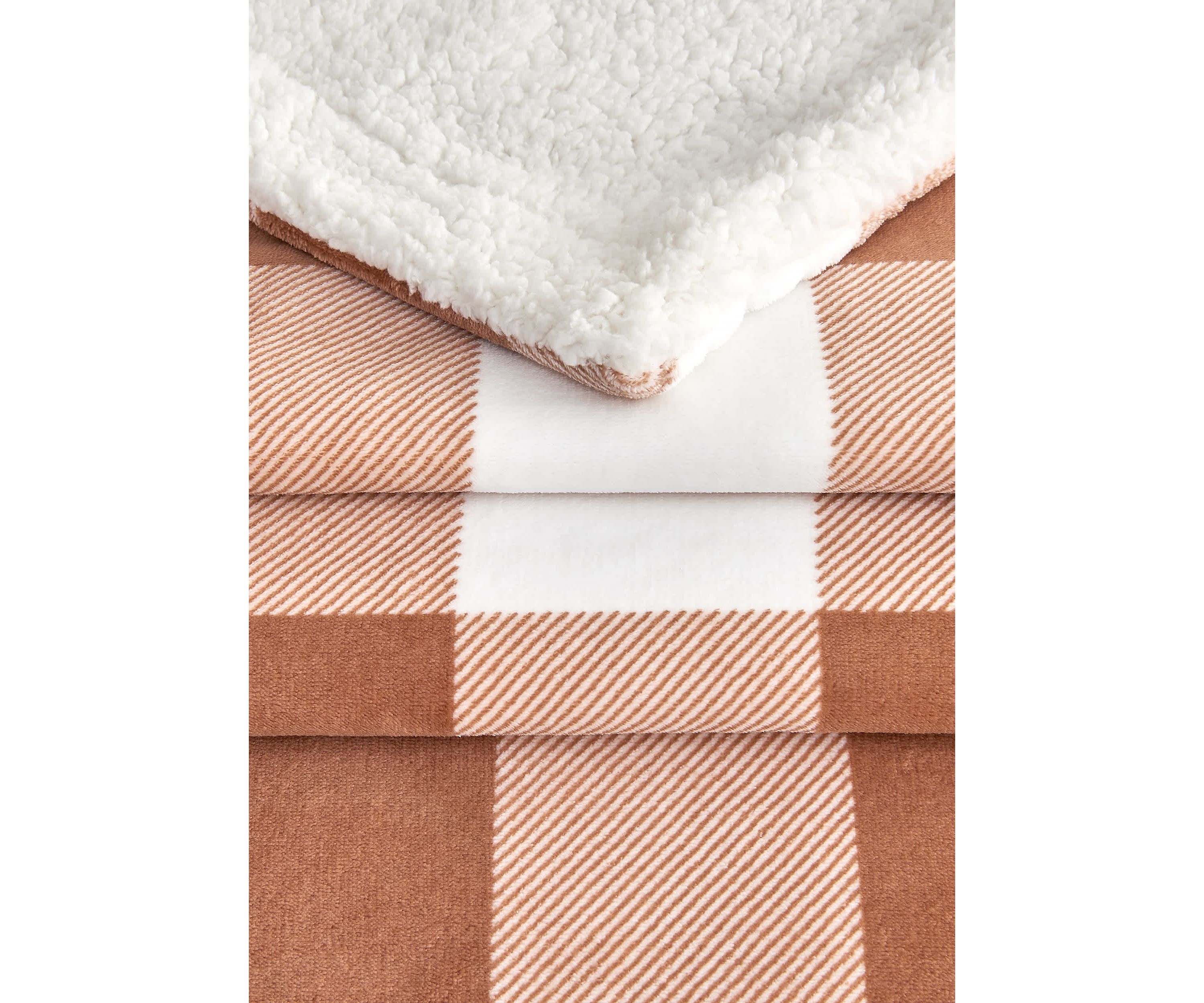 Velvet Plush Fleece Sherpa Reversible Throw Blanket
