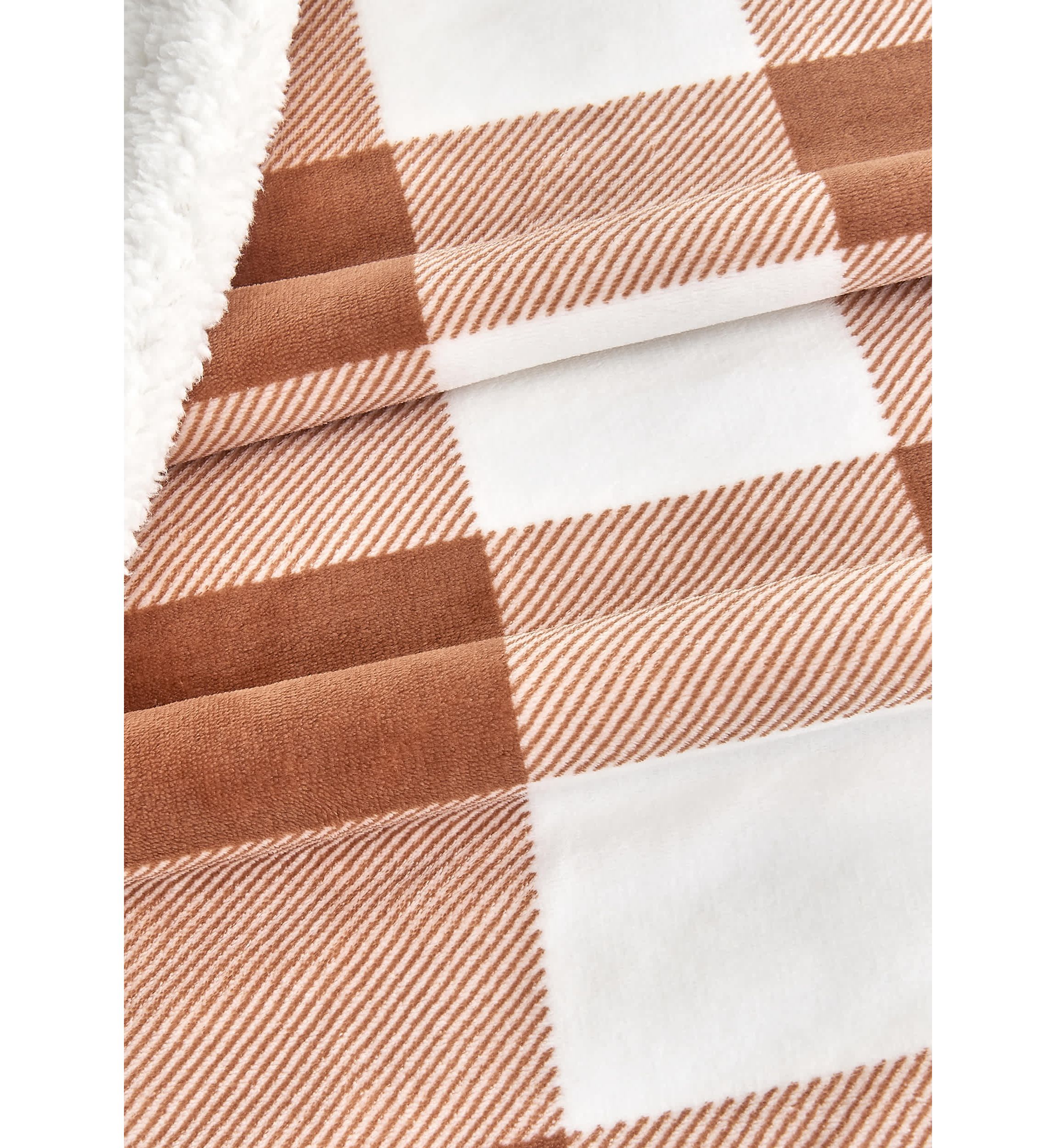 Velvet Plush Fleece Sherpa Reversible Throw Blanket