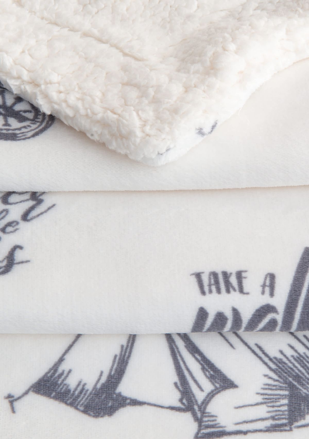Velvet Plush Reversible Sherpa Lodge Printed Throw Blanket