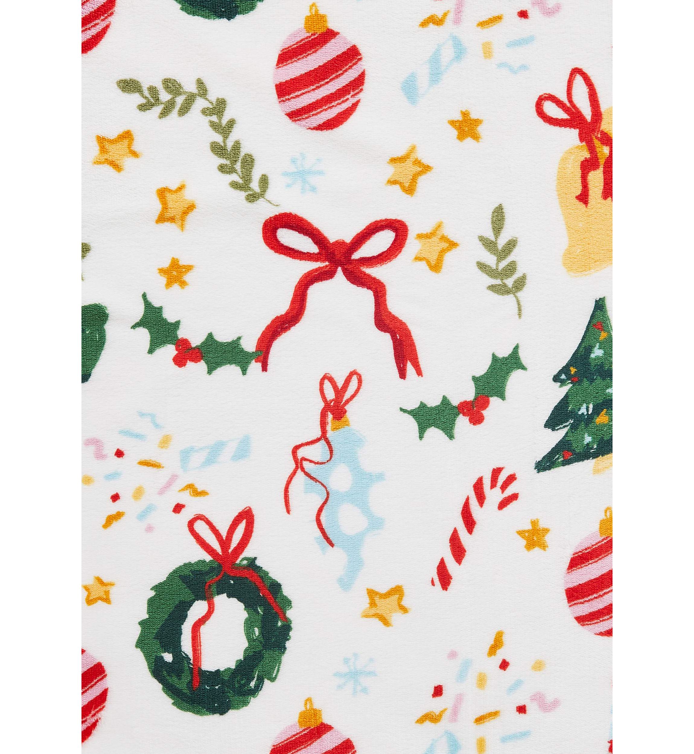 Velvet Plush Fleece Reversible Sherpa Christmas Throw