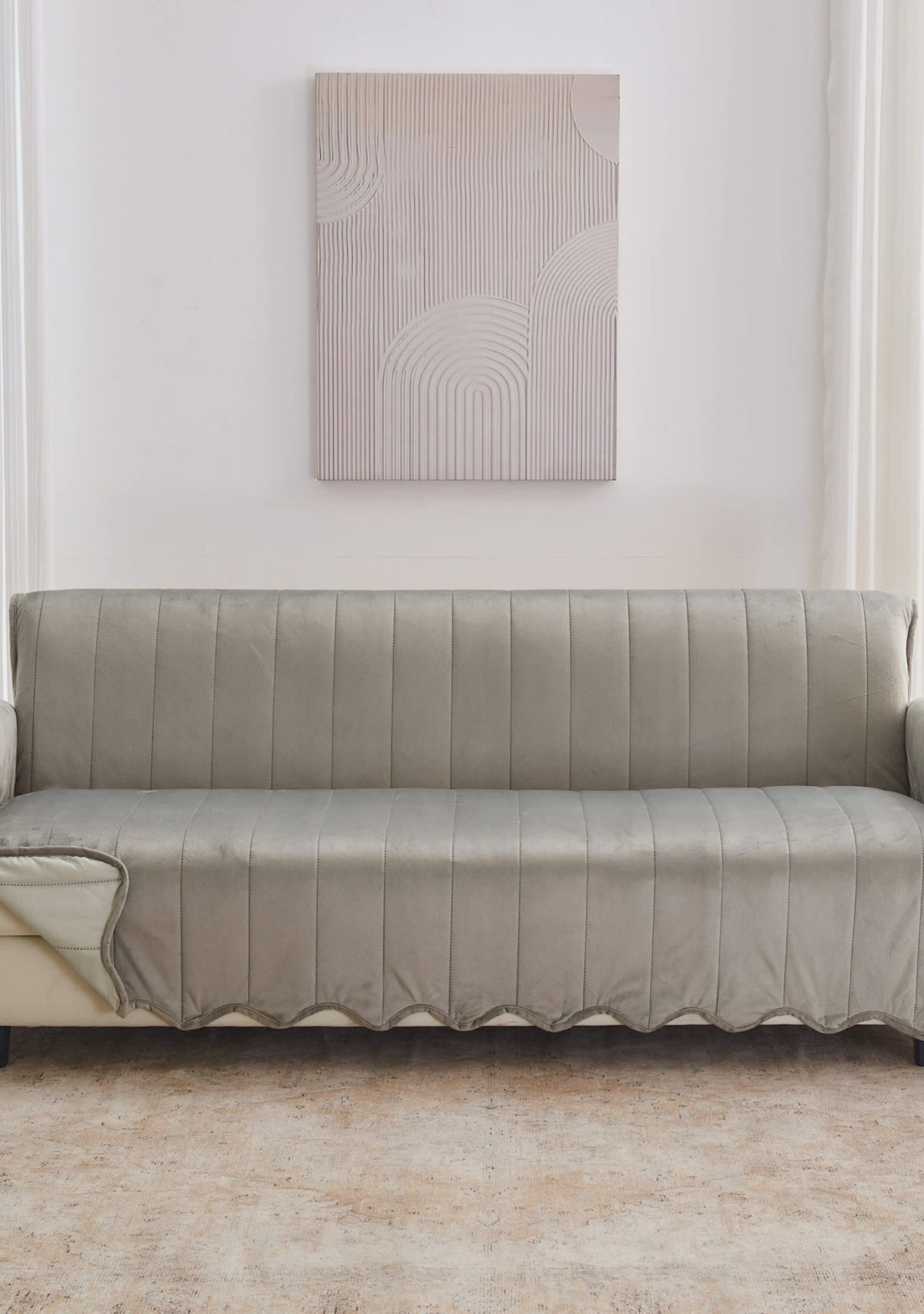 Soft Velvet Stitched Sofa Furniture Protector