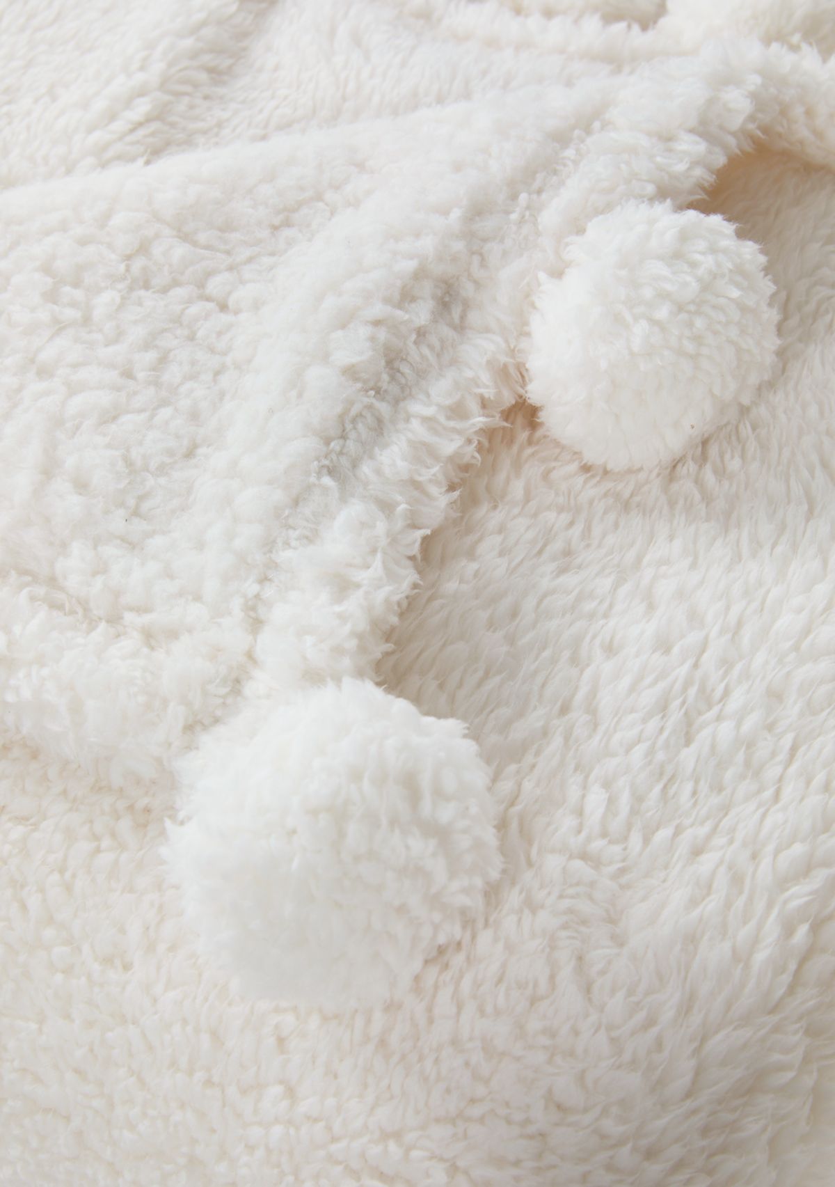 Sherpa Pom Throw Blanket