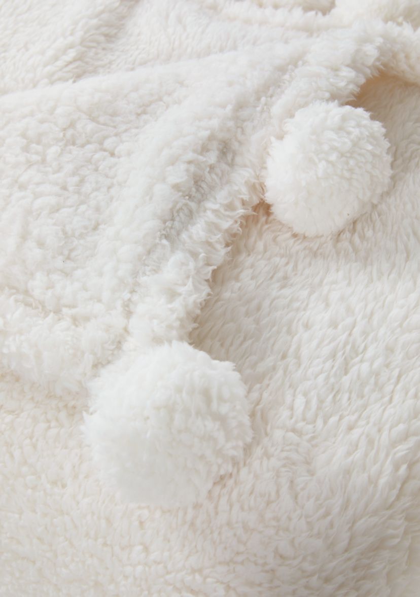 Sherpa Pom Throw Blanket
