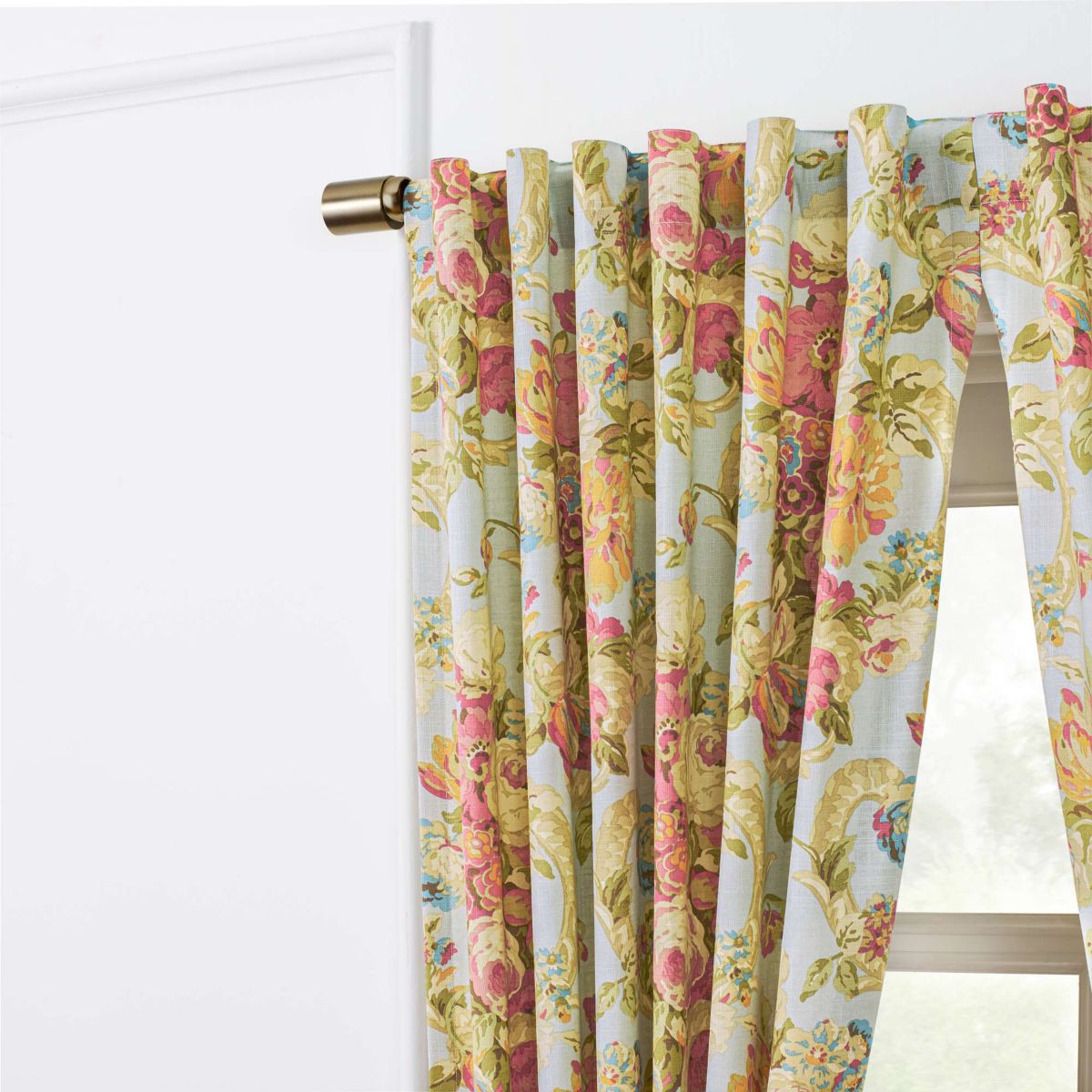 Spring Bling Vapor 100% Cotton Window Panel