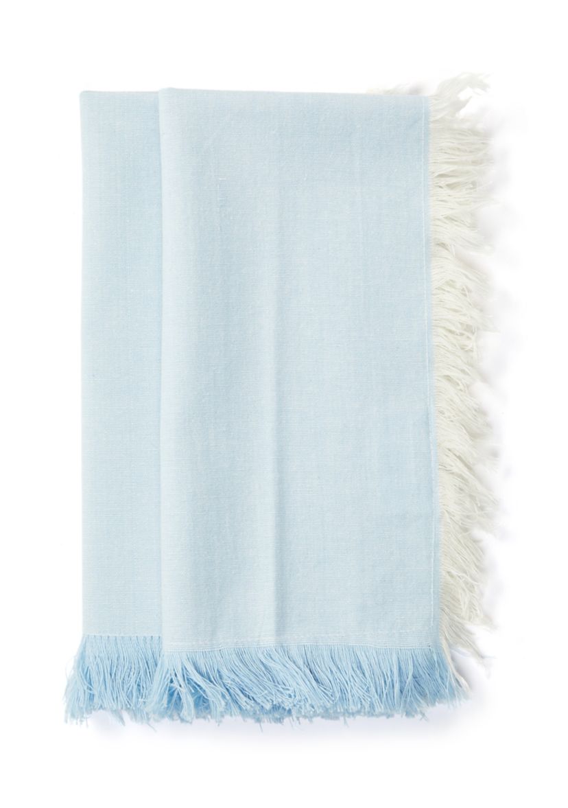 Chambray Frayed Edge Napkins - Set of 2 