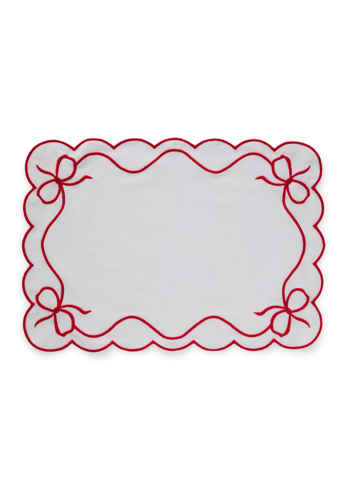Bow Embroidered Placemat