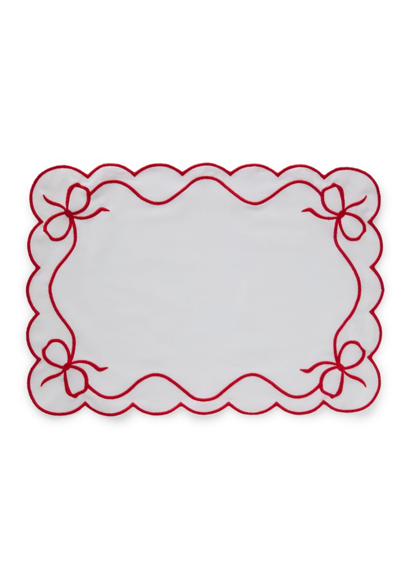 Bow Embroidered Placemat