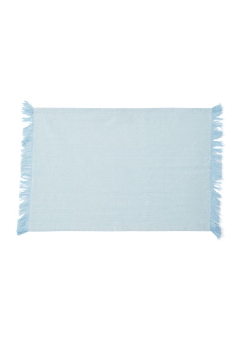 Chambray Frayed Edge Placemat