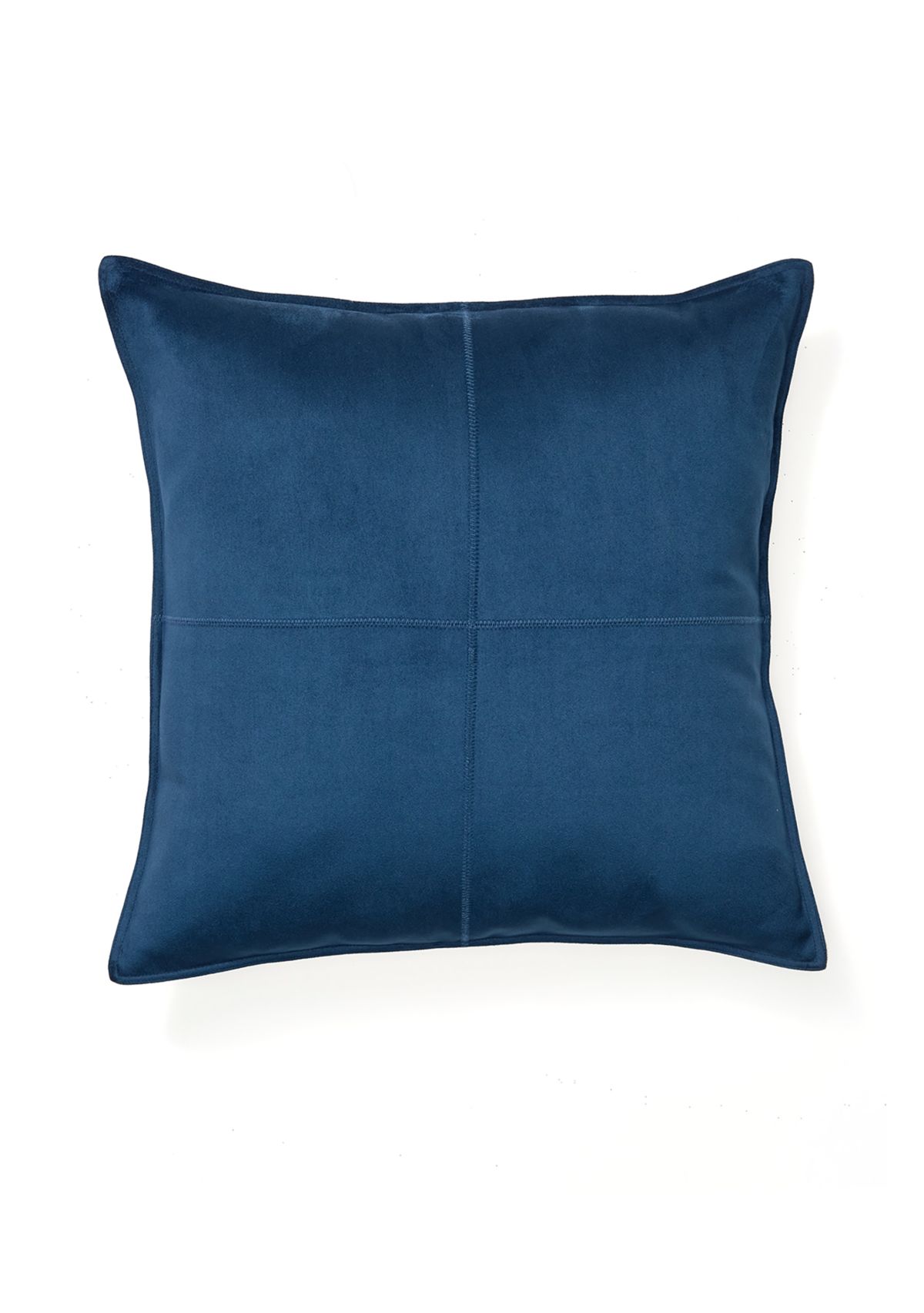 Blue Faux Suede Pillow