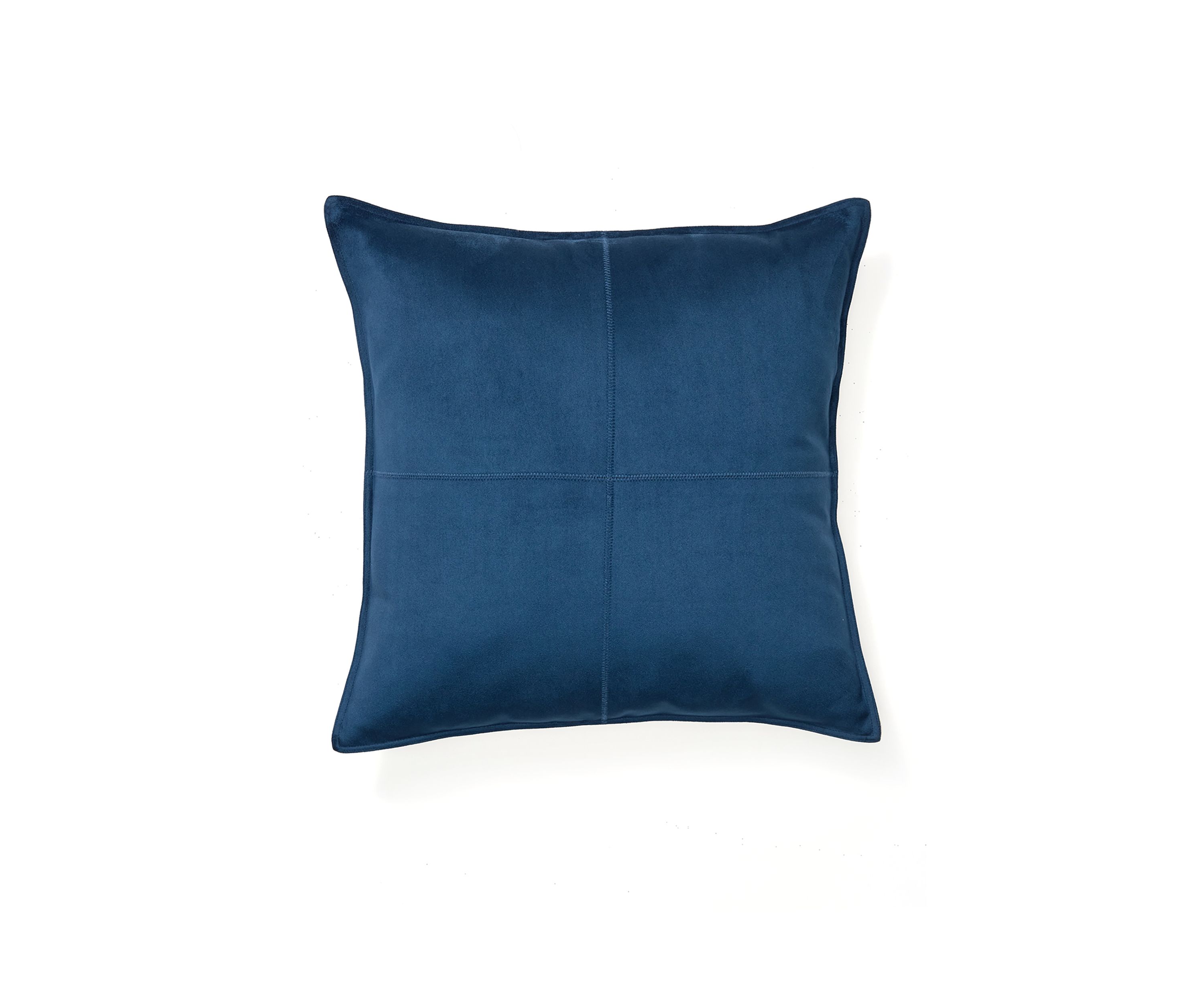 Blue Faux Suede Pillow