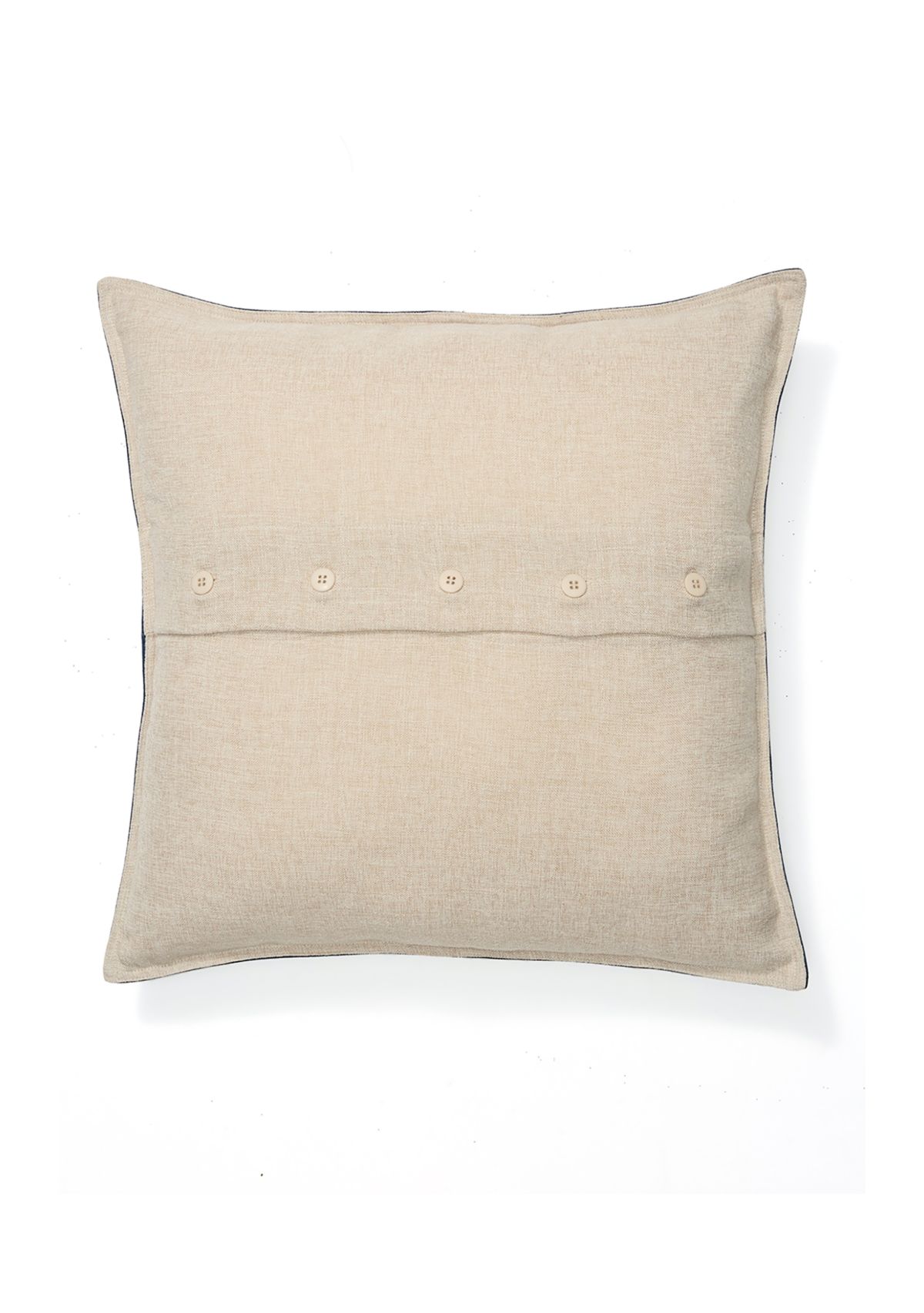 Blue Faux Suede Pillow