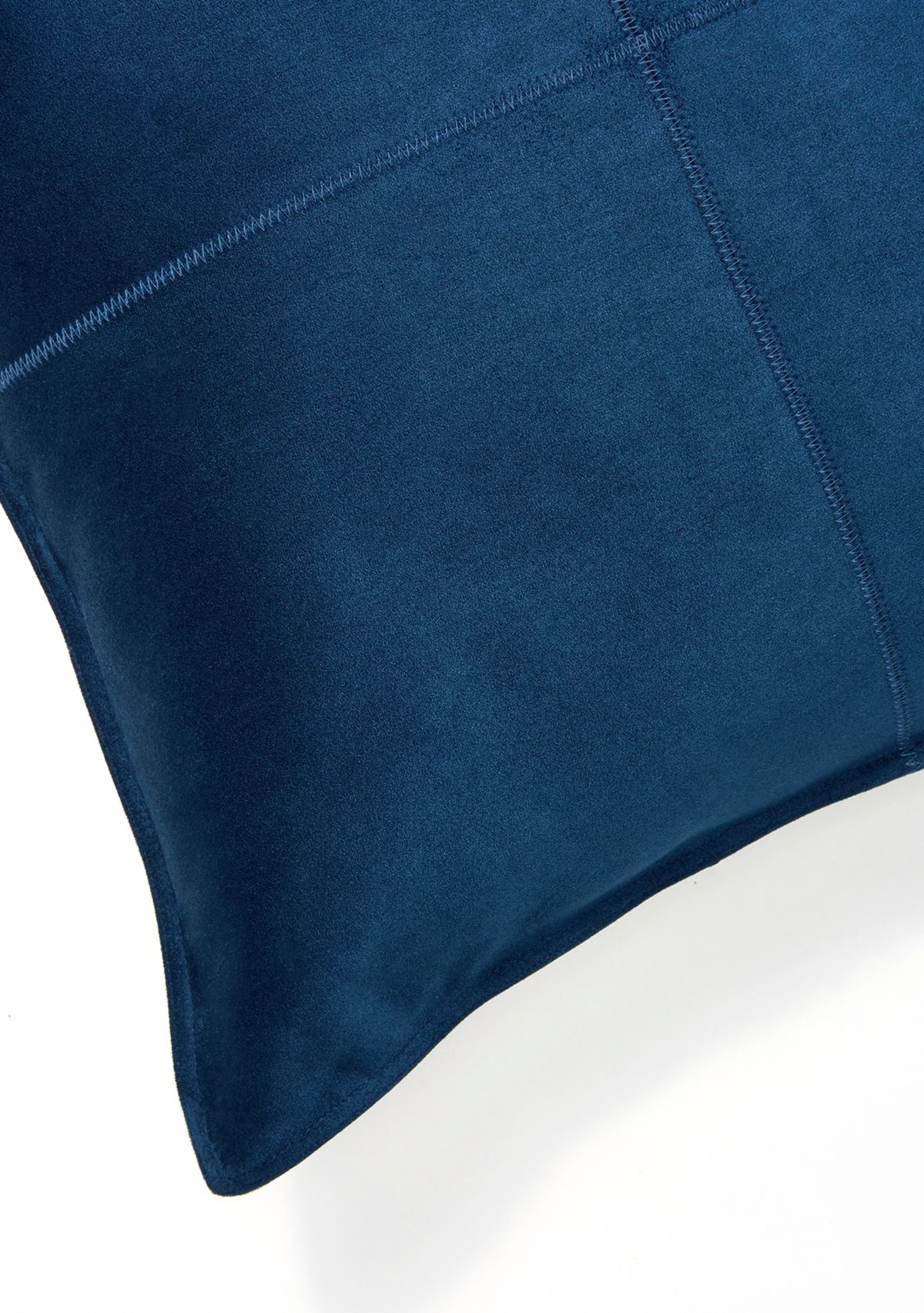 Blue Faux Suede Pillow