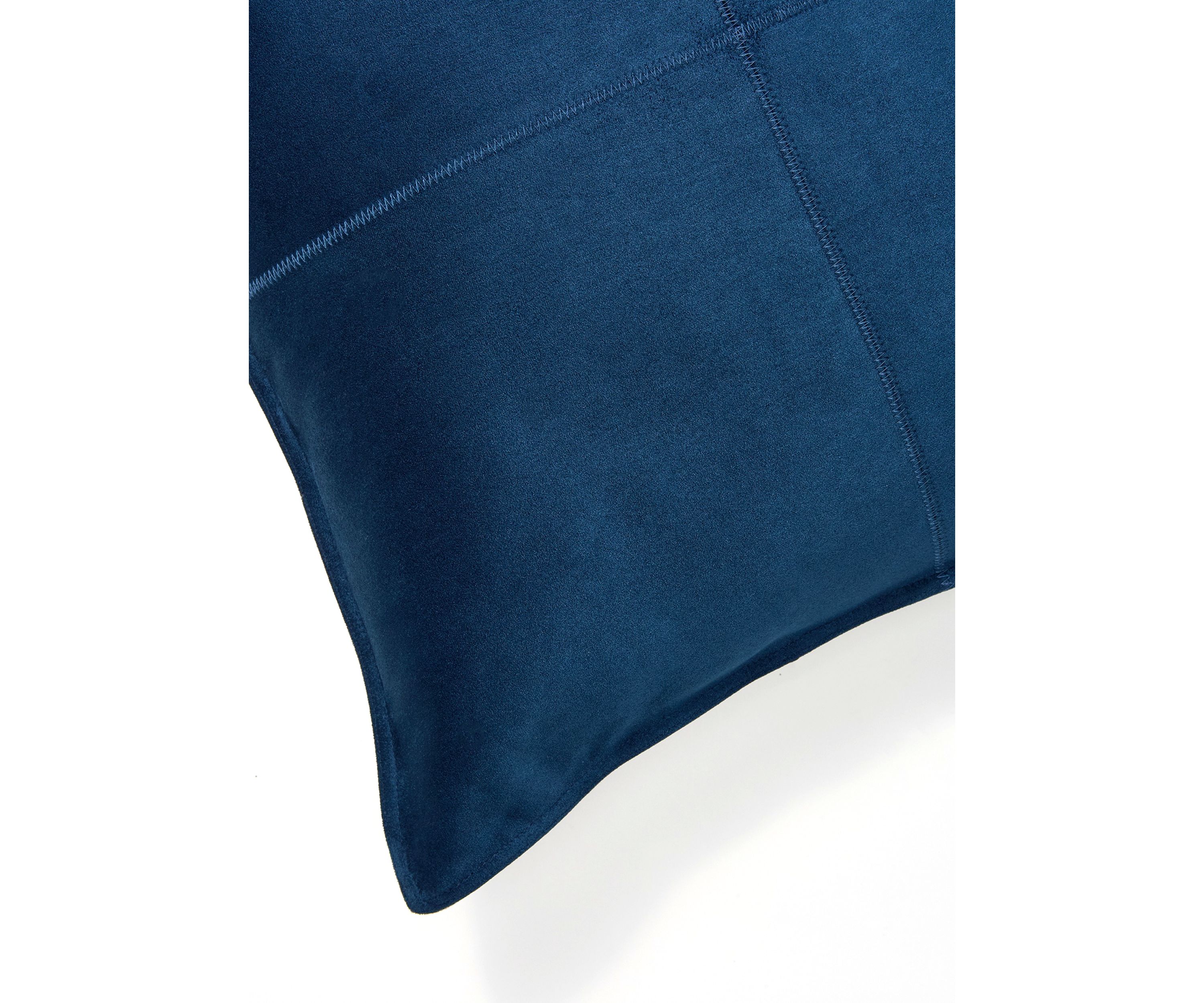 Blue Faux Suede Pillow