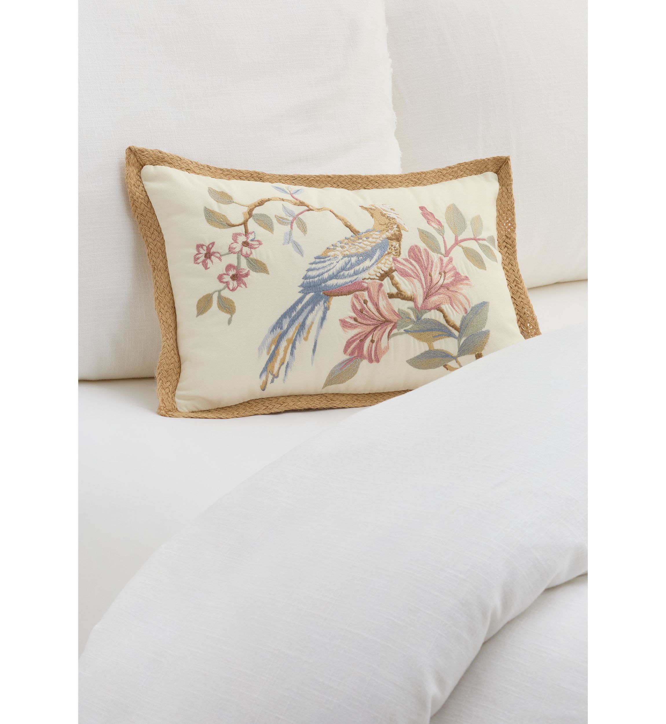 20th Anniversary Pheasant Embroidered Pillow