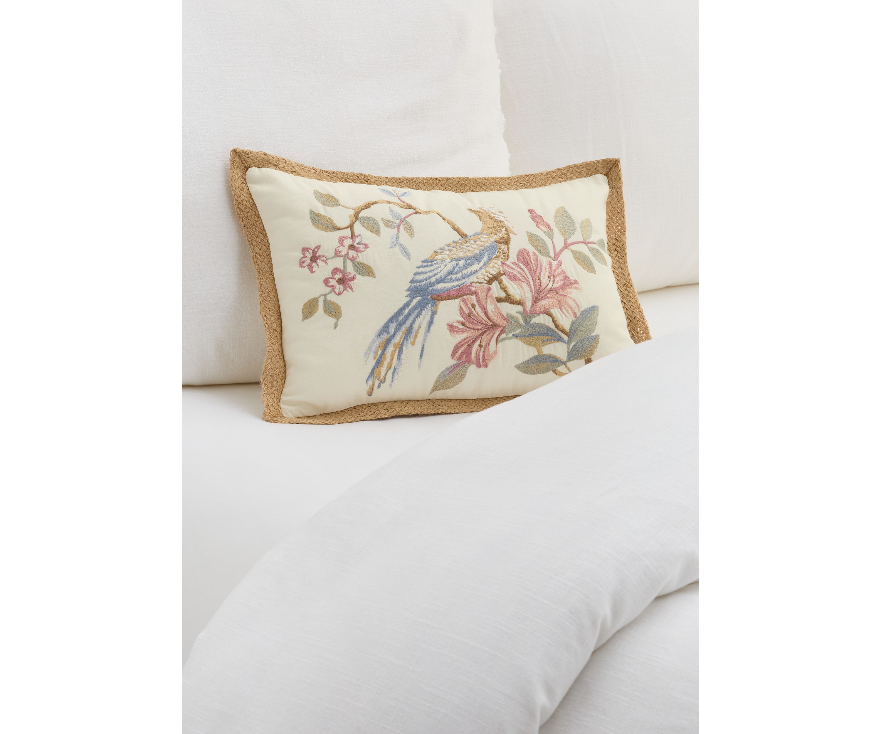 20th Anniversary Pheasant Embroidered Pillow
