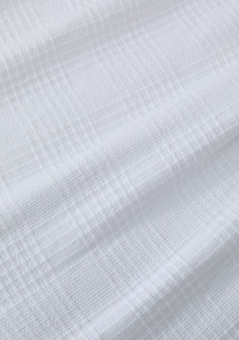 Woven Striped Cotton Blanket Coverlet 