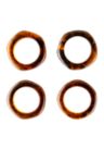Tortoise Print Napkin Rings Set of 4