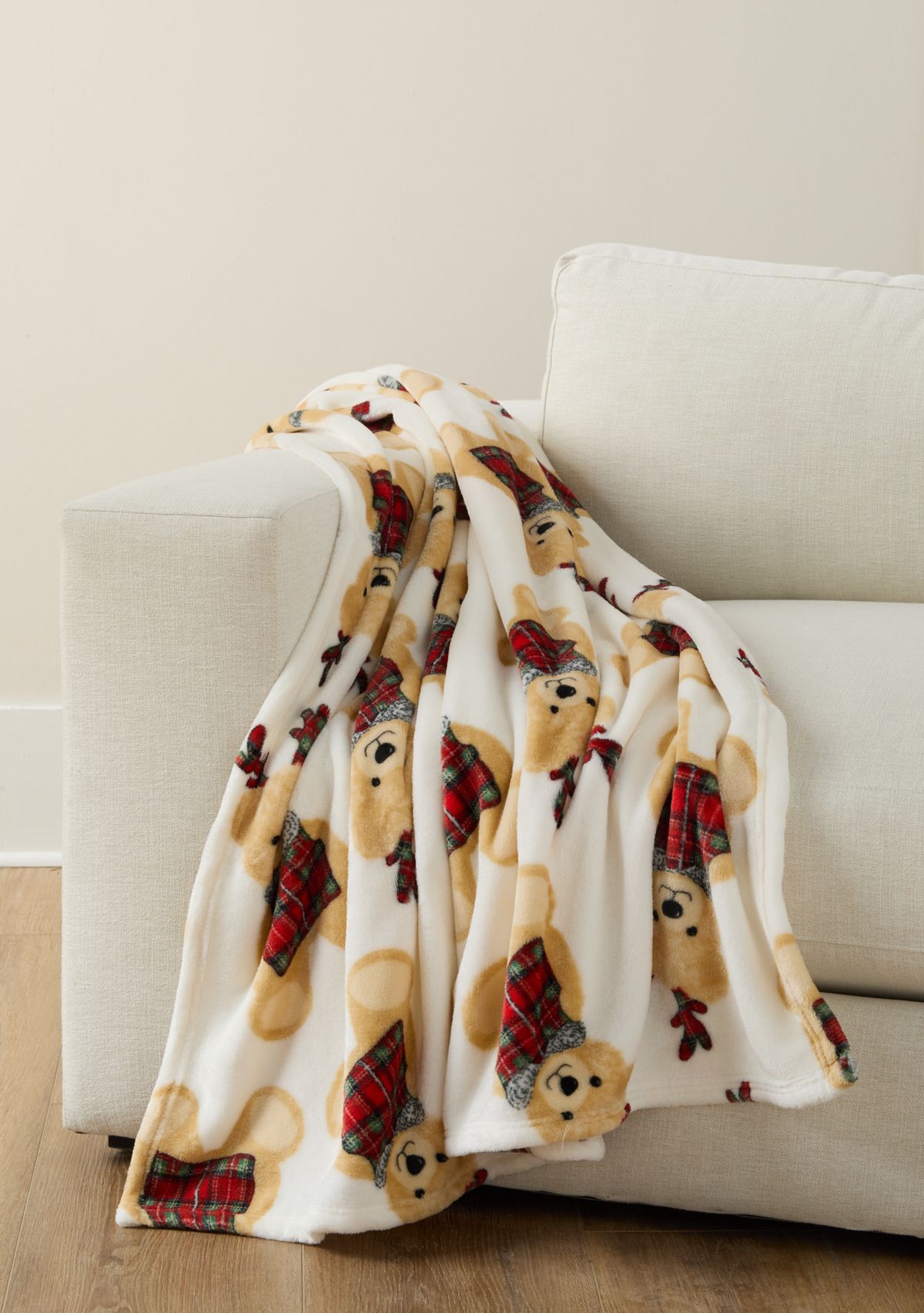 Belkie Bear Plush Throw Blanket