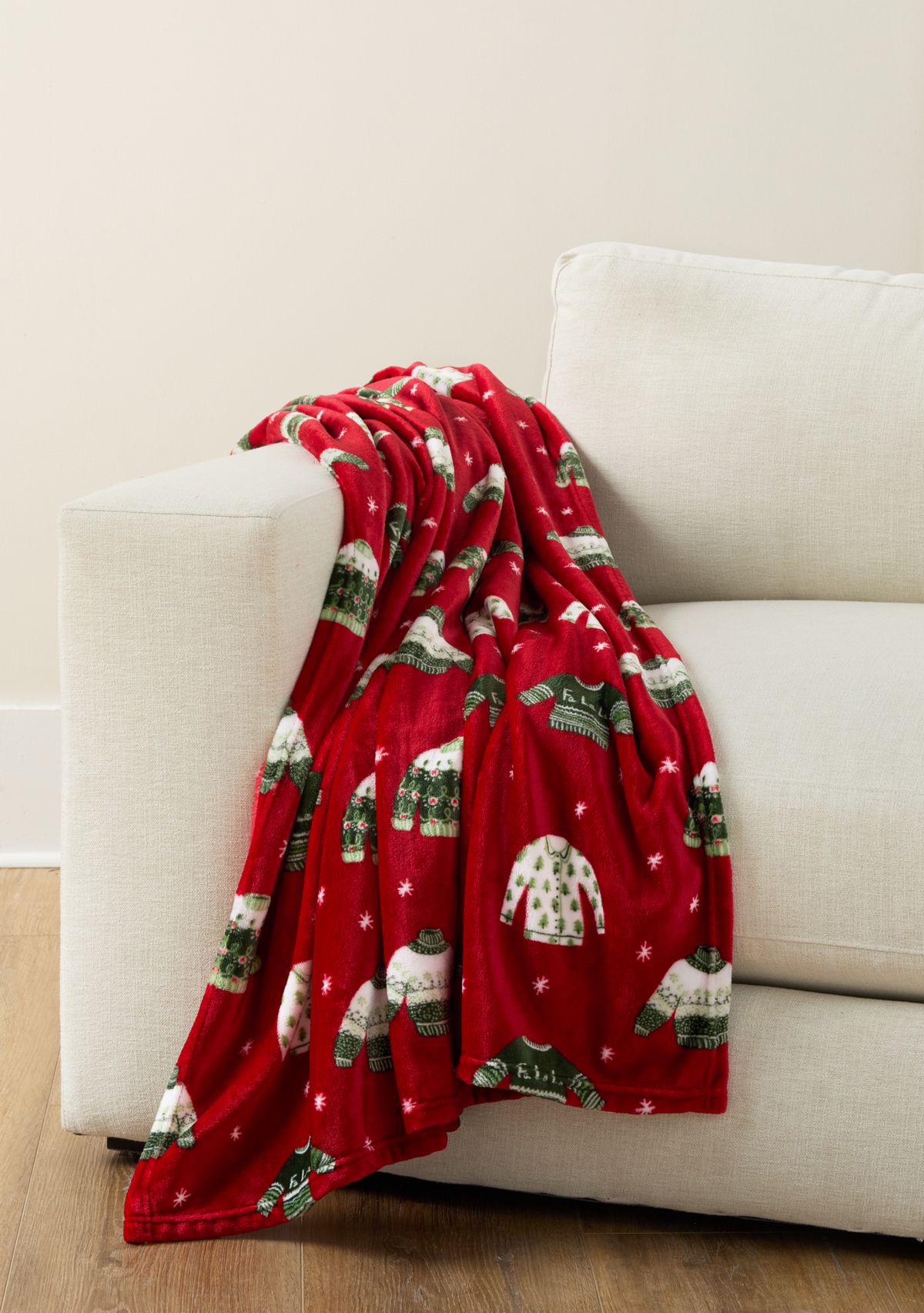 Holiday Sweaters Plush Throw Blanket