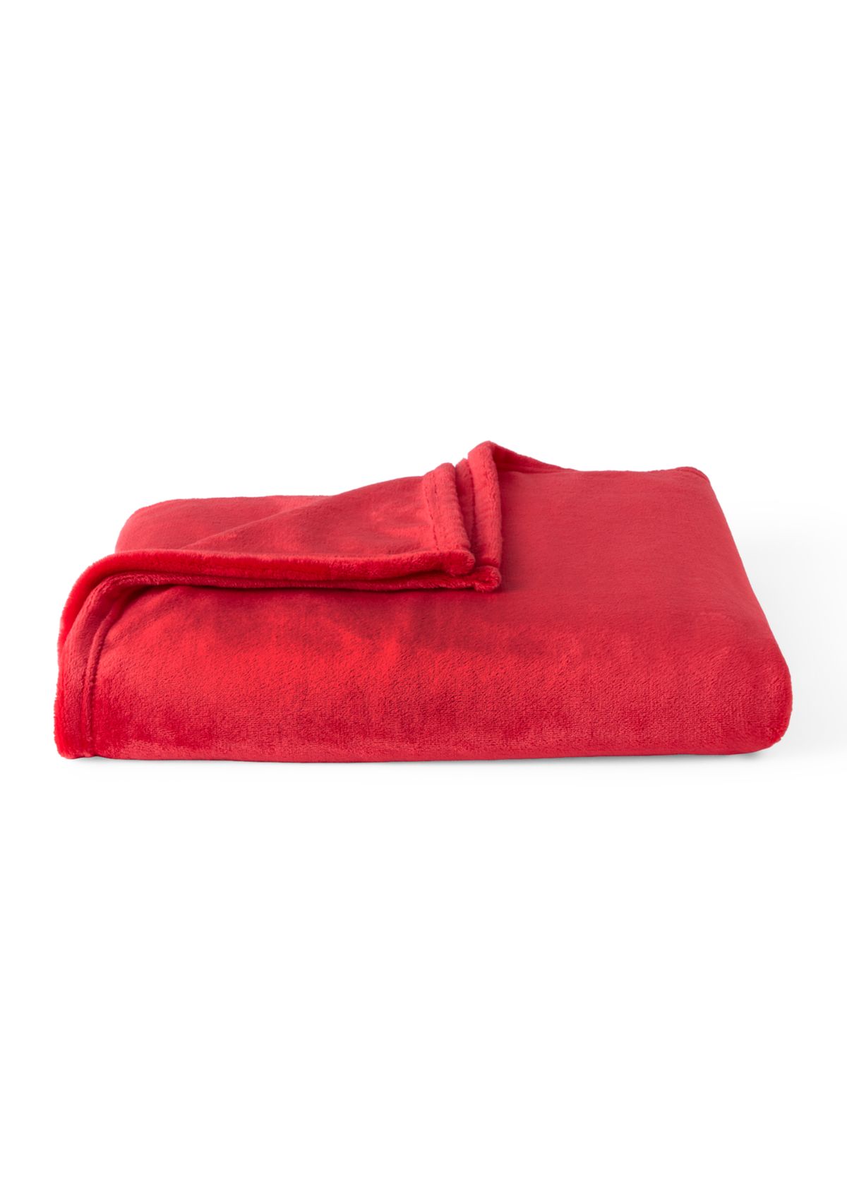 	  Solid Holiday Plush Throw Blanket 